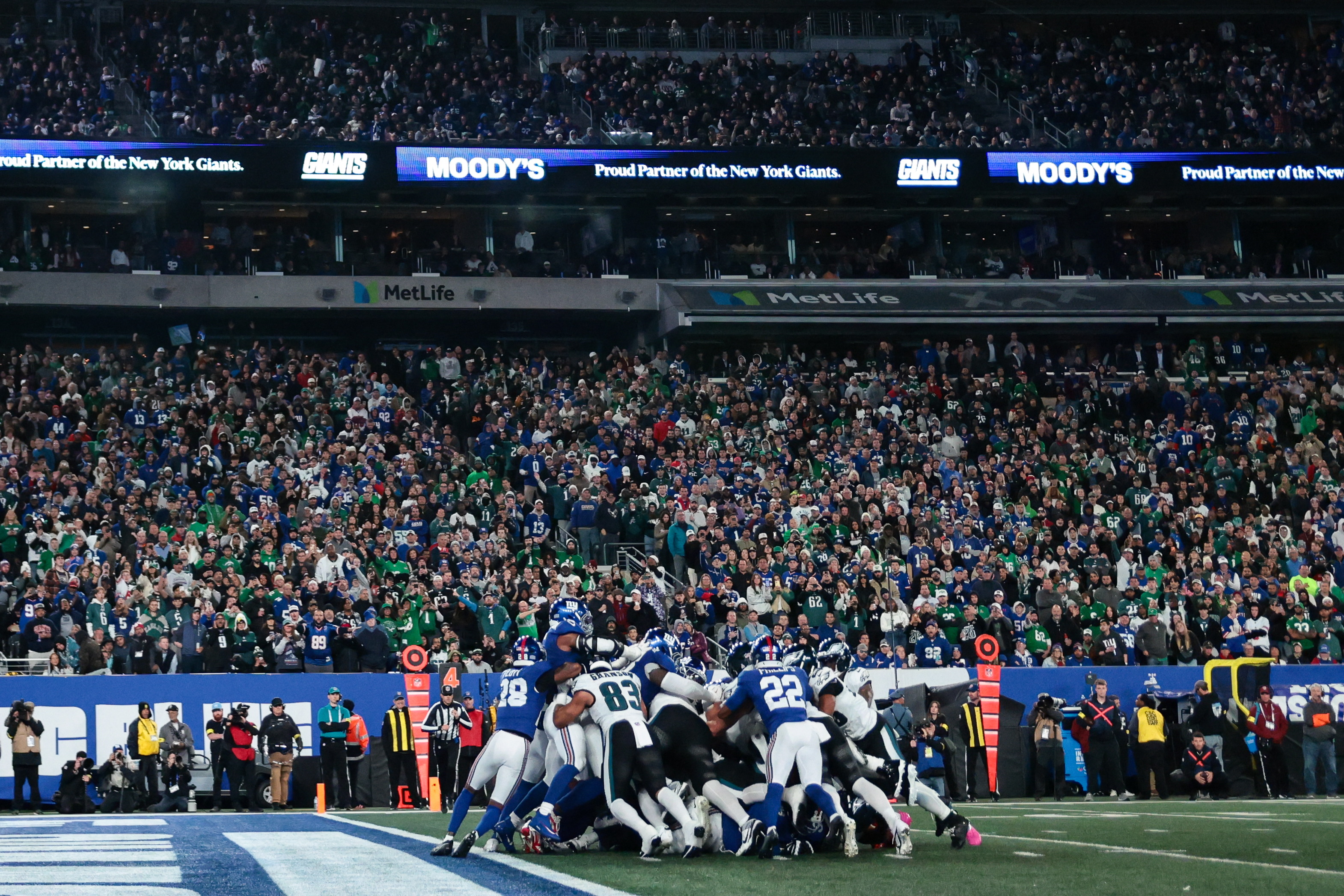 The tush push was not formally on the docket for discussion at the NFL's fall meetings. But informally ... (Photo by Kathryn Riley/Getty Images)