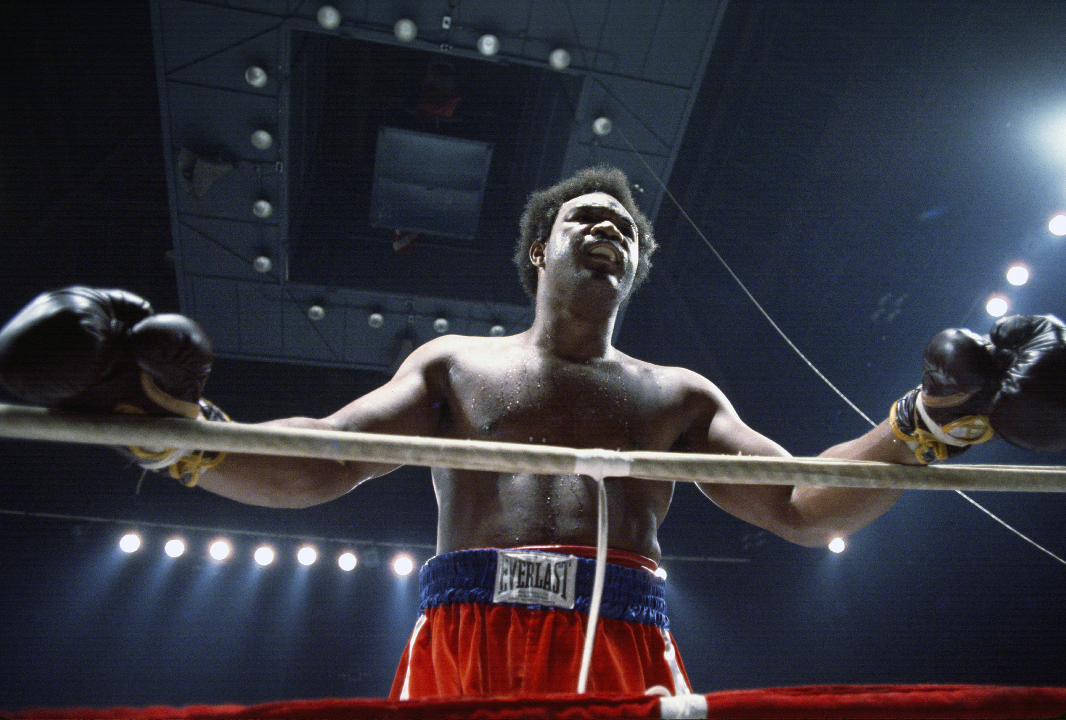 George Foreman's boxing career spanned nearly three decades, from 1967 to 1997.  (Photo by Focus on Sport/Getty Images) 