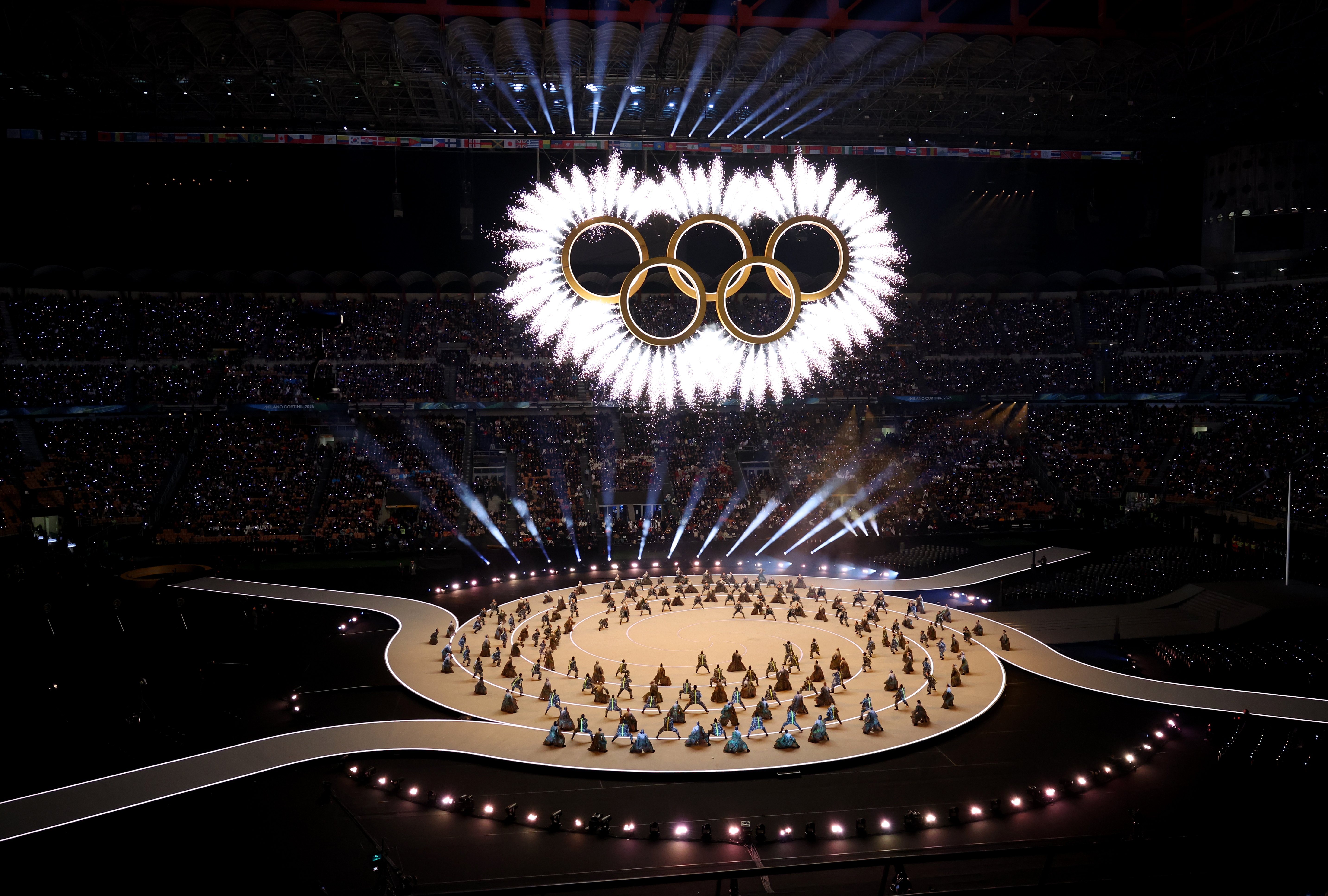 Winter Olympics: Opening Ceremony ends with Sofia Goggia, Alberto Tomba and Deborah Compagnoni lighting Olympic cauldrons