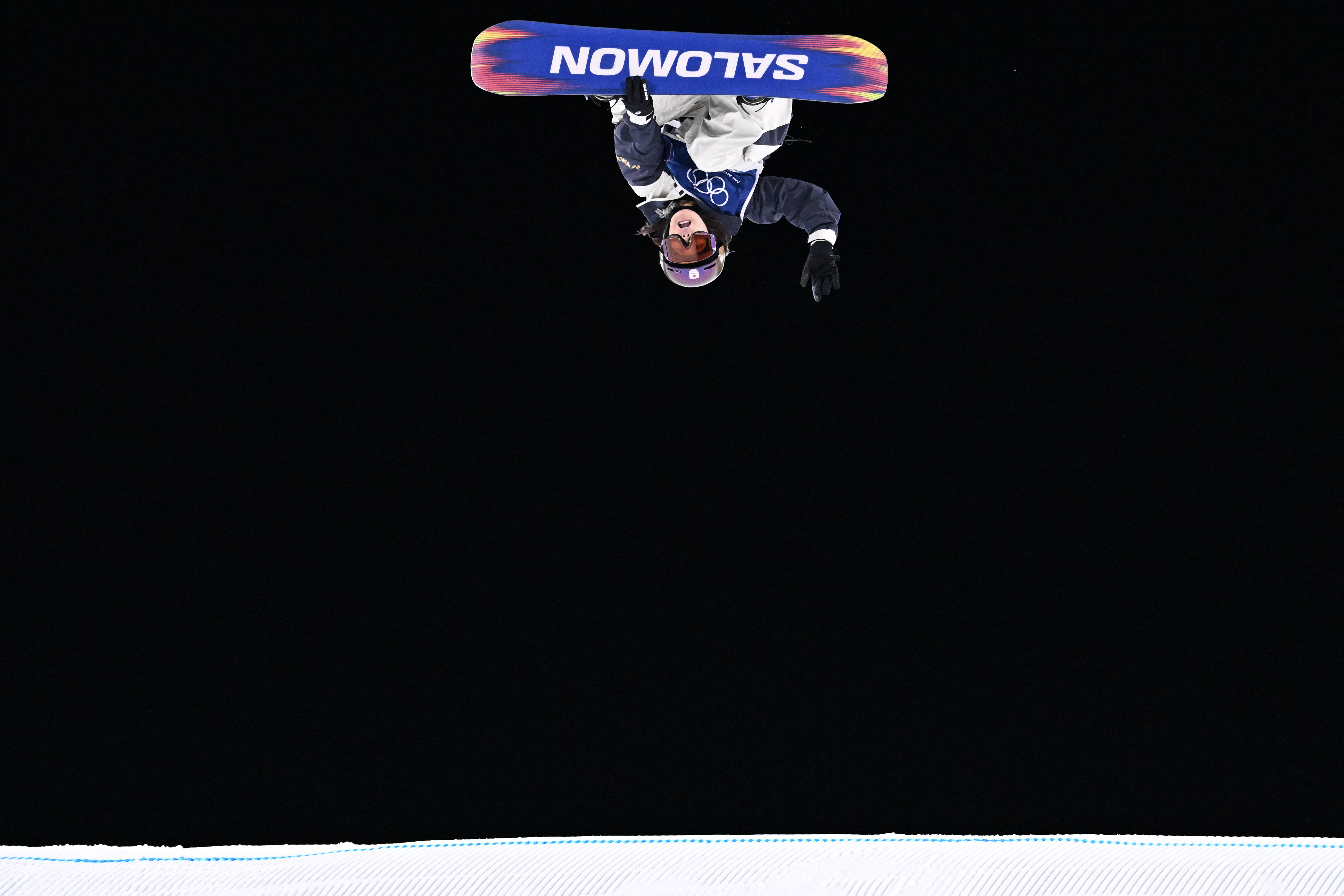 Japan's Kokomo Murase competes in the snowboard women's big air final run 1 during the Milano Cortina 2026 Winter Olympic Games at Livigno Snow Park, in Livigno (Valtellina), on February 9, 2026. (Photo by Kirill KUDRYAVTSEV / AFP via Getty Images)