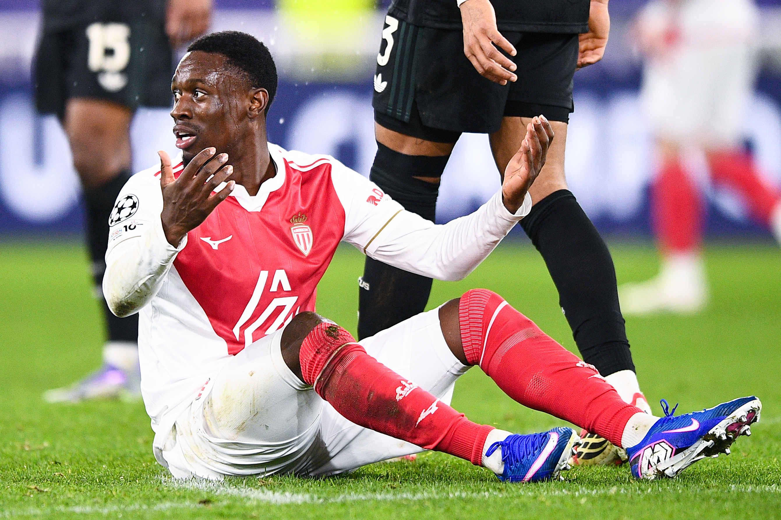 MONACO, MONACO - JANUARY 28: Folarin Balogun of AS Monaco reacts during the UEFA Champions League 2025/26 League Phase MD8 match between AS Monaco and Juventus at Stade Louis II on January 28, 2026 in Monaco, Monaco. (Photo by Alberto Gandolfo/BSR Agency/Getty Images)