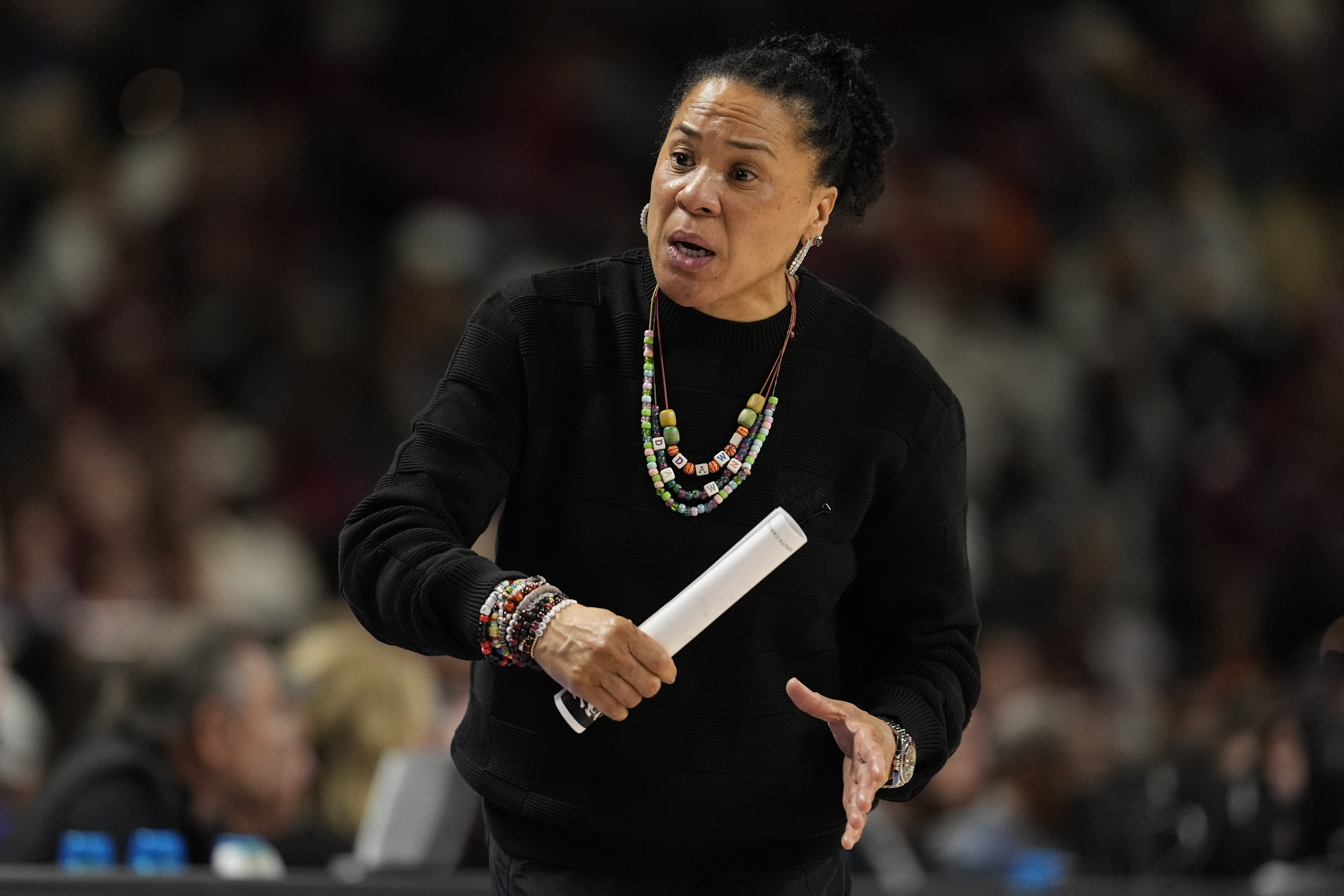 Dawn Staley has coached three NCAA championship teams, including two of the last four. (Jim Dedmon-Imagn Images)