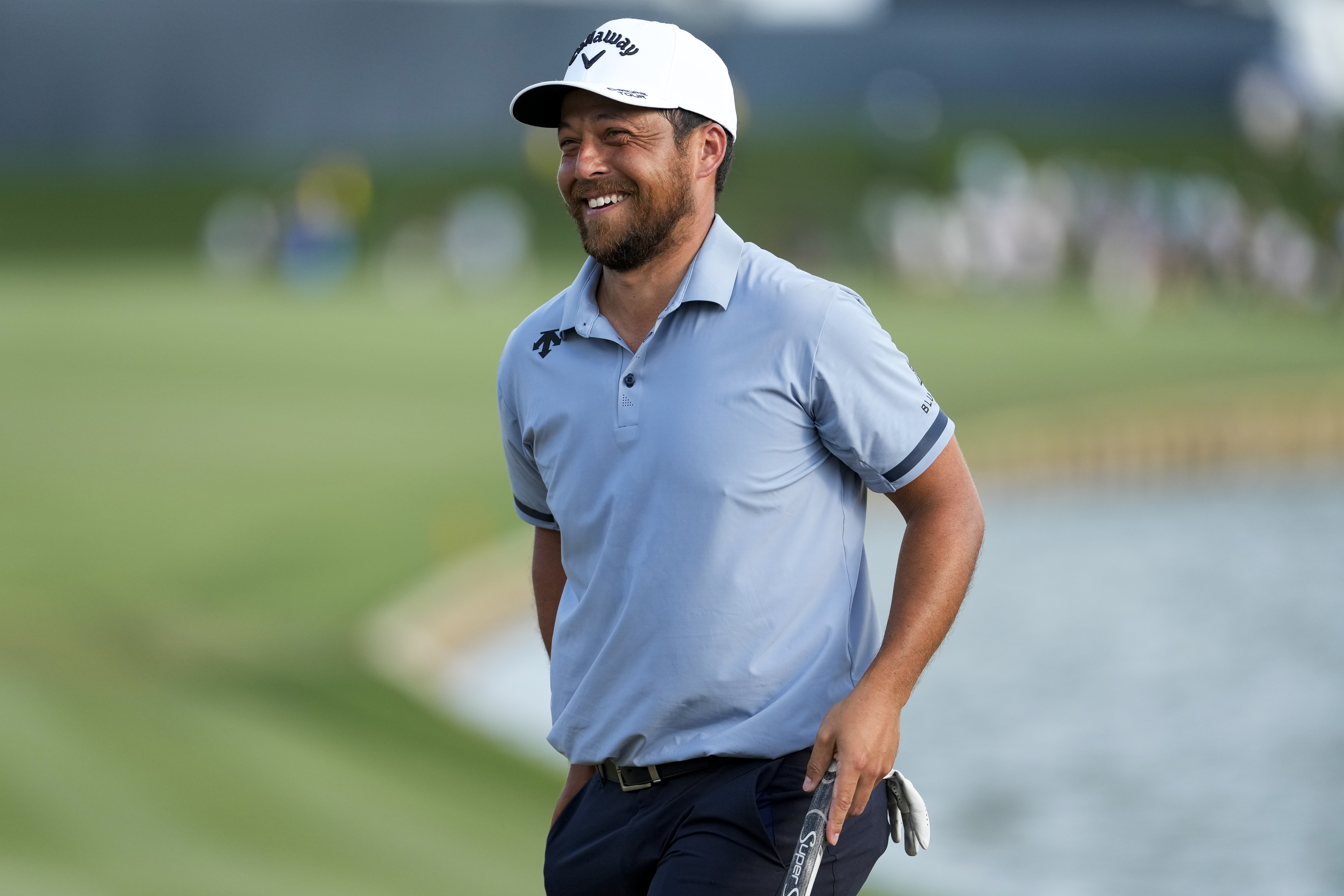 PONTE VEDRA BEACH, FLORIDA - MARCH 15: Xander Schauffele reacts to a putt on the 18th hole during the final round of THE PLAYERS Championship at Stadium Course at TPC Sawgrass on March 15, 2026 in Ponte Vedra Beach, Florida. (Photo by Tracy Wilcox/PGA TOUR via Getty Images)