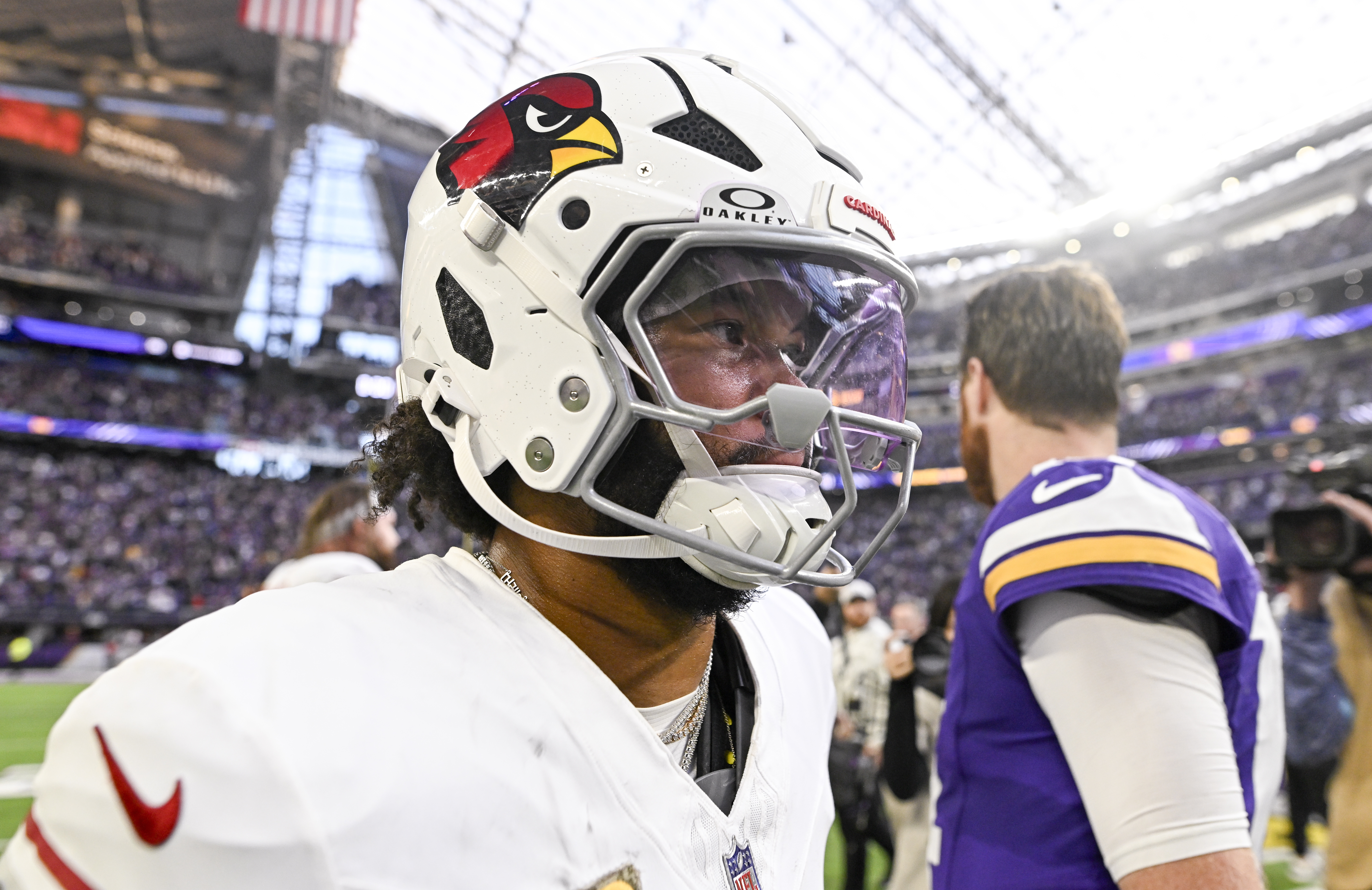 Kyler Murray has a chance to rebound his career in Minnesota like Sam Darnold did. (Photo by Stephen Maturen/Getty Images)