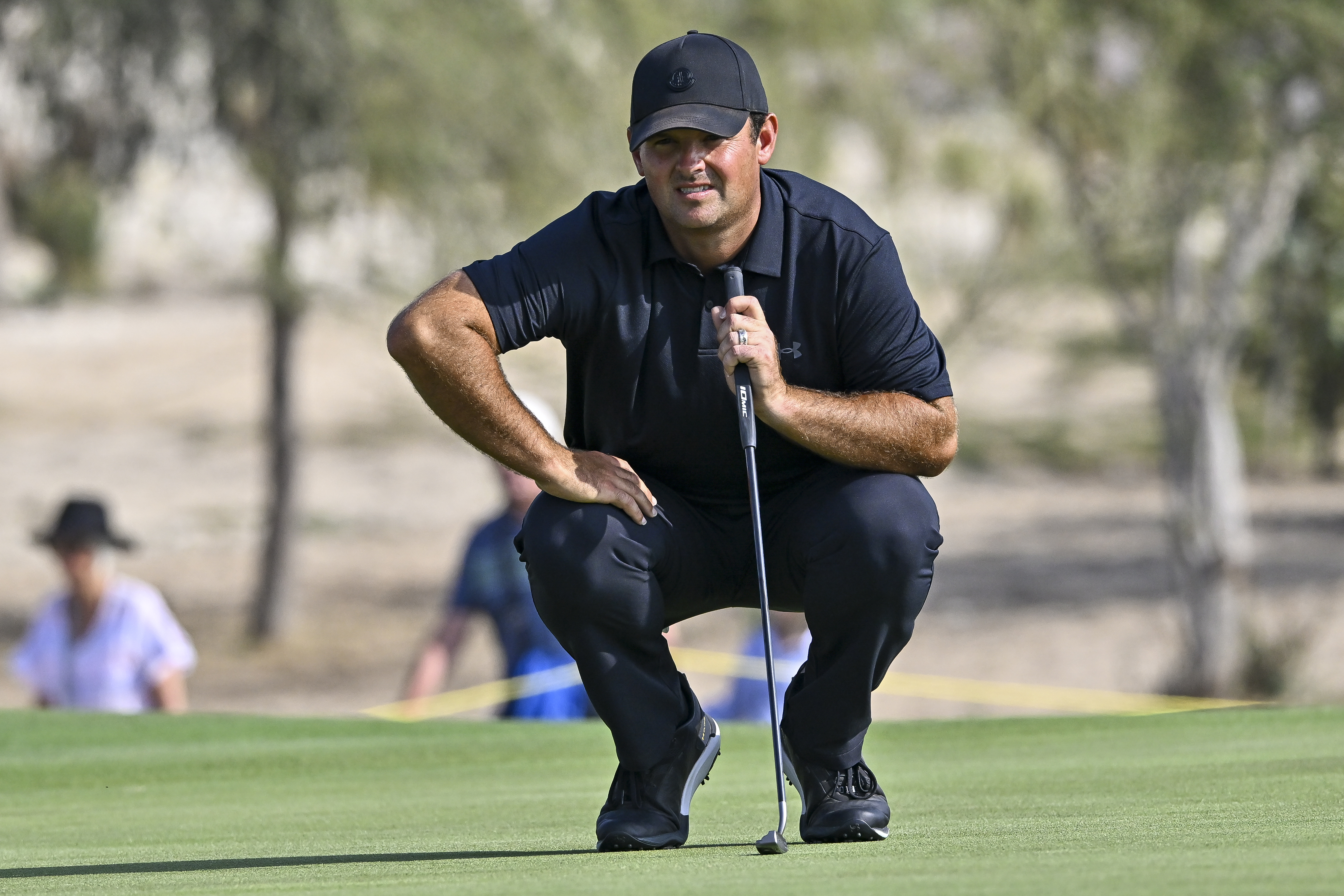 DOHA, QATAR - 2026/02/08: Patrick Reed of the United States seen in action during fourth round of the Qatar Masters 2026 golf tournament at the Doha Golf Club. (Photo by Noushad Variyattiyakkal/SOPA Images/LightRocket via Getty Images)
