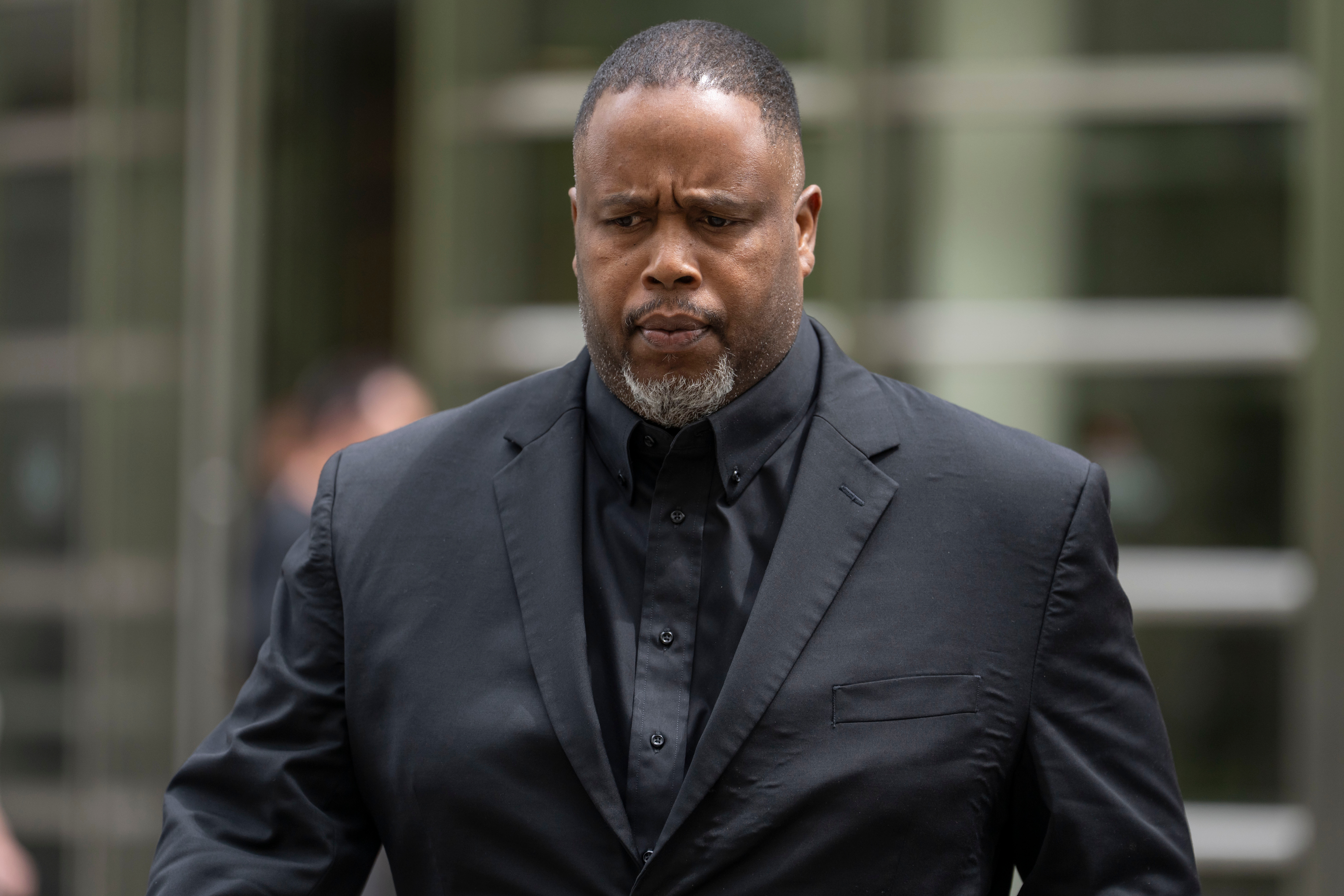 Former NBA player and assistant coach Damon Jones leaves Brooklyn federal court, Tuesday, April 28, 2026, in New York. (AP Photo/Yuki Iwamura)