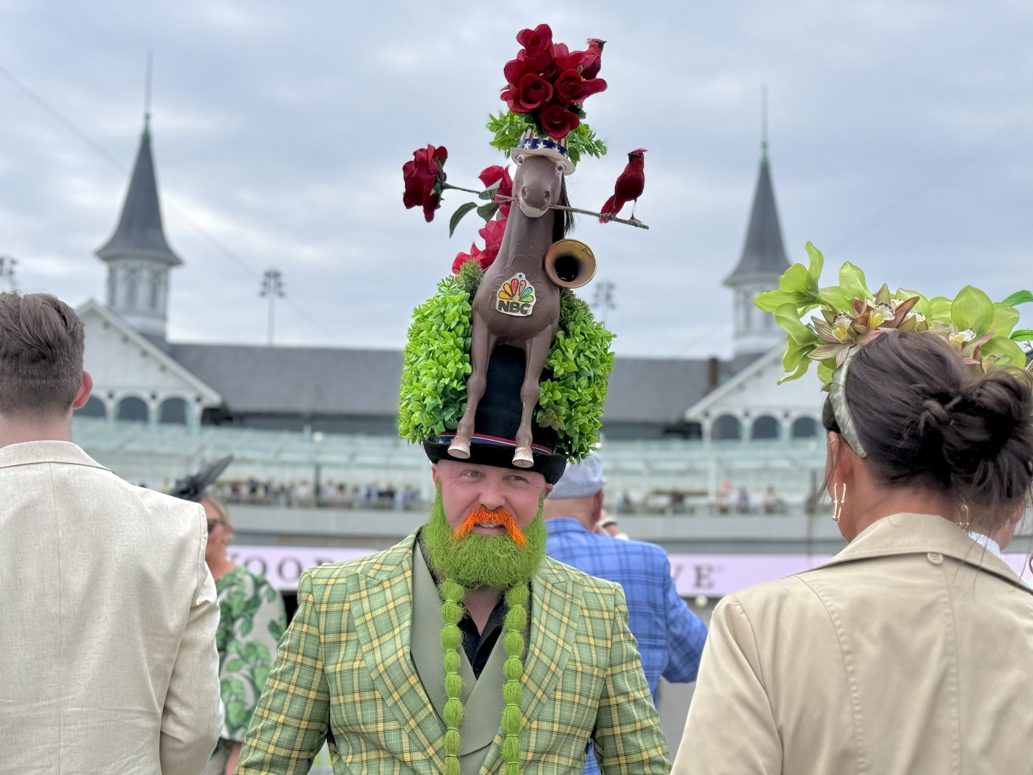 LOUISVILLE, KY - MAY 2: People attend the Kentucky Derby at Churchill Downs Race Track on May 2, 2026 in Louisville, Kentucky. (Photo by Horsephotos/Getty Images)