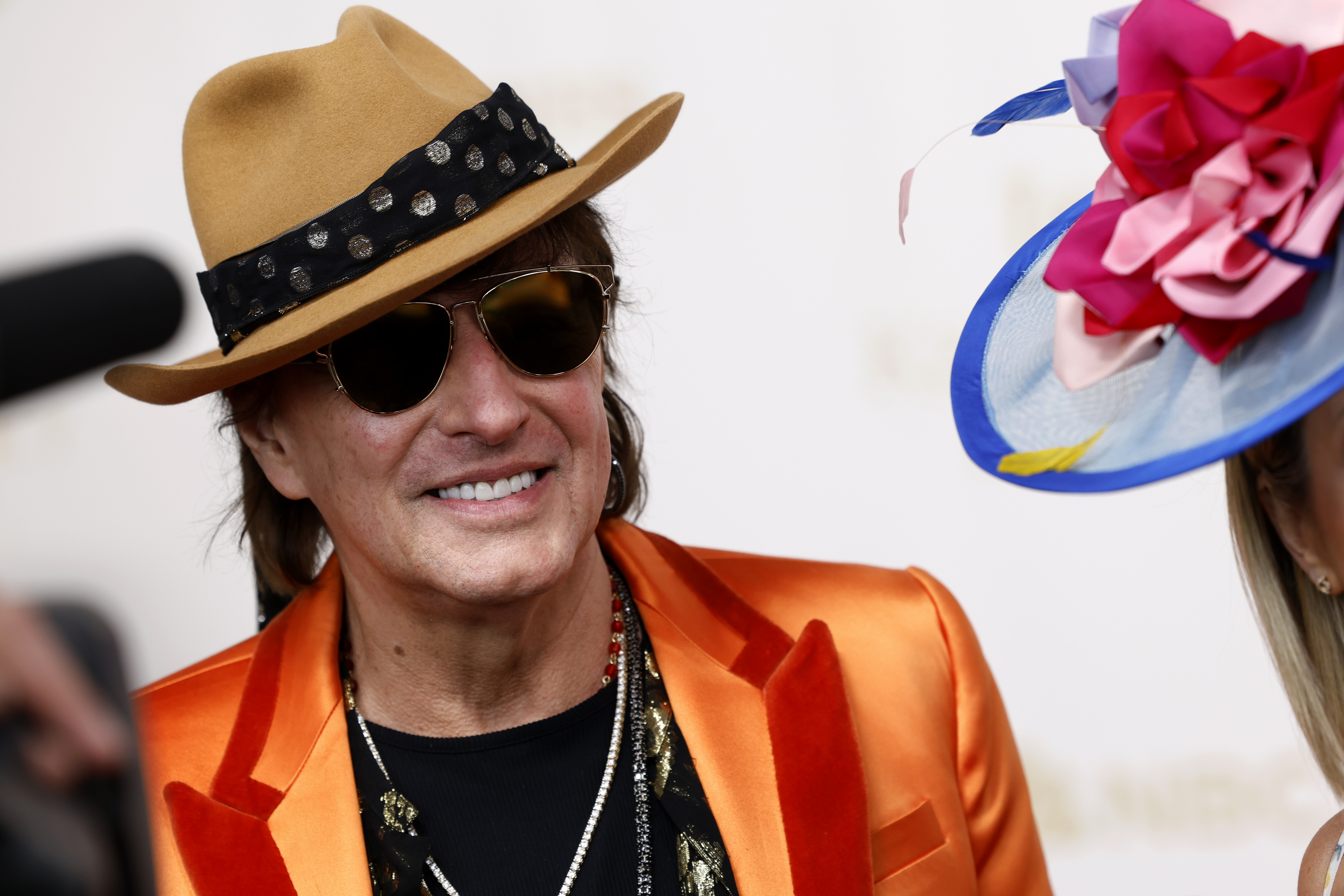 LOUISVILLE, KENTUCKY - MAY 02: Richie Sambora attends the Kentucky Derby 152 at Churchill Downs on May 02, 2026 in Louisville, Kentucky. (Photo by Jeff Schear/Getty Images for Churchill Downs)