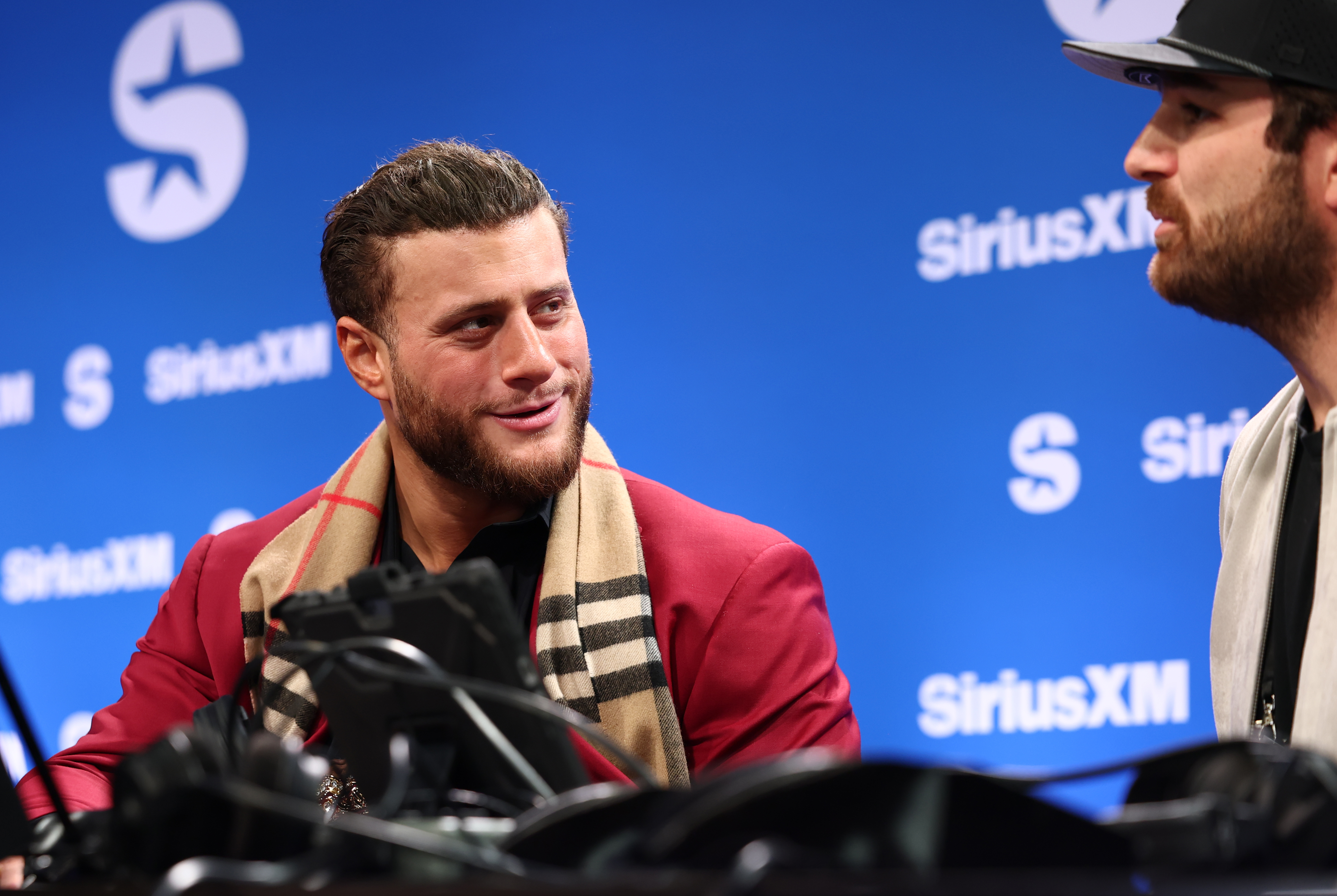 SAN FRANCISCO, CALIFORNIA - FEBRUARY 05: AEW Chamption MJF visits SiriusXM on Radio Row at Super Bowl LX on February 05, 2026 in San Francisco, California. (Photo by Cindy Ord/Getty Images for SiriusXM)
