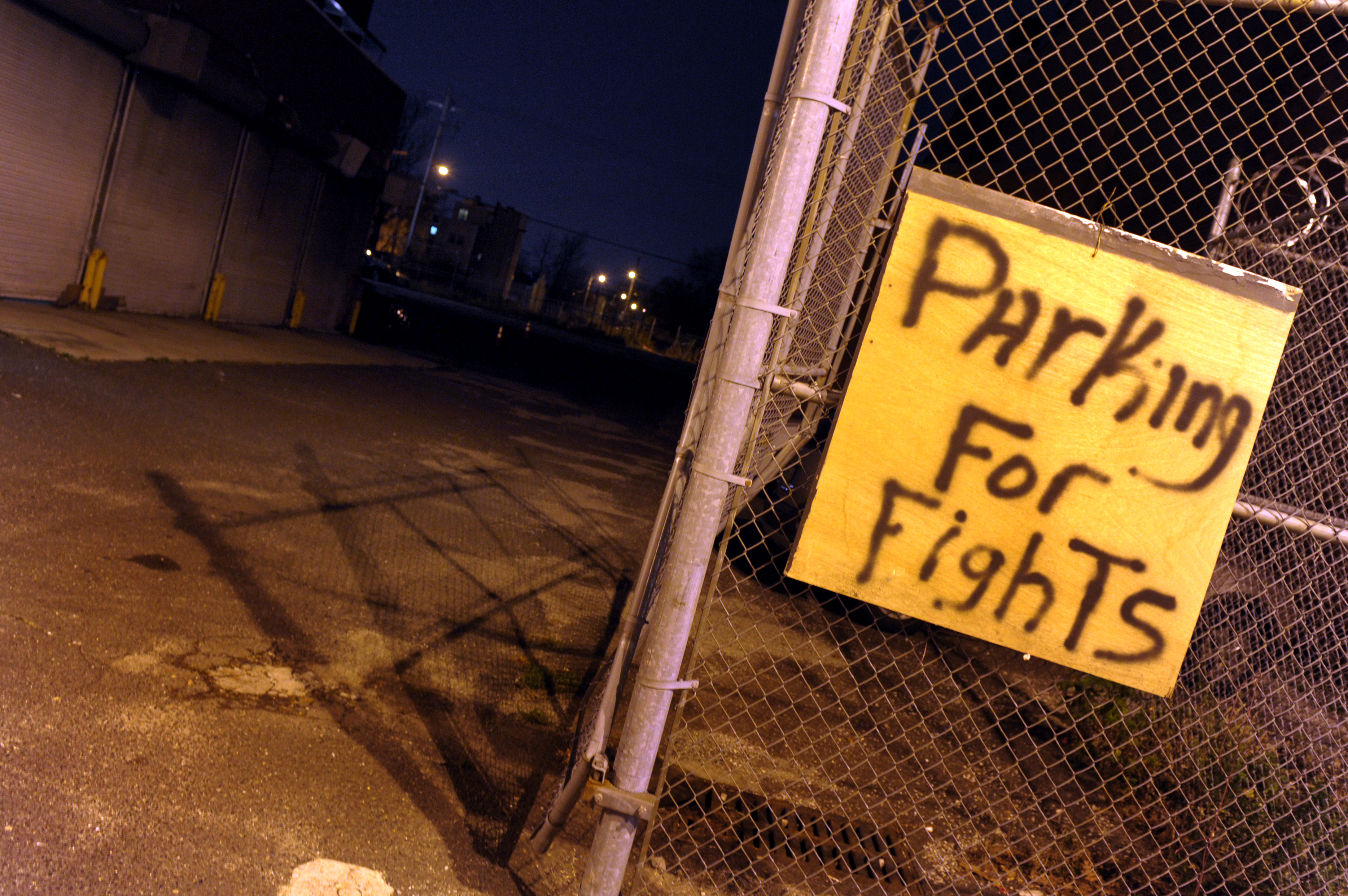 PHILADELPHIA, PENNSYLVANIA - DECEMBER 4: The parking sign for the Legendary Blue Horizon on North Broad street in Philadelphia hangs for the Friday night  boxing matches. Photographed December 4, 2009 in Philadelphia, PA. (Photo by Jonathan Newton/The Washington Post via Getty Images)
