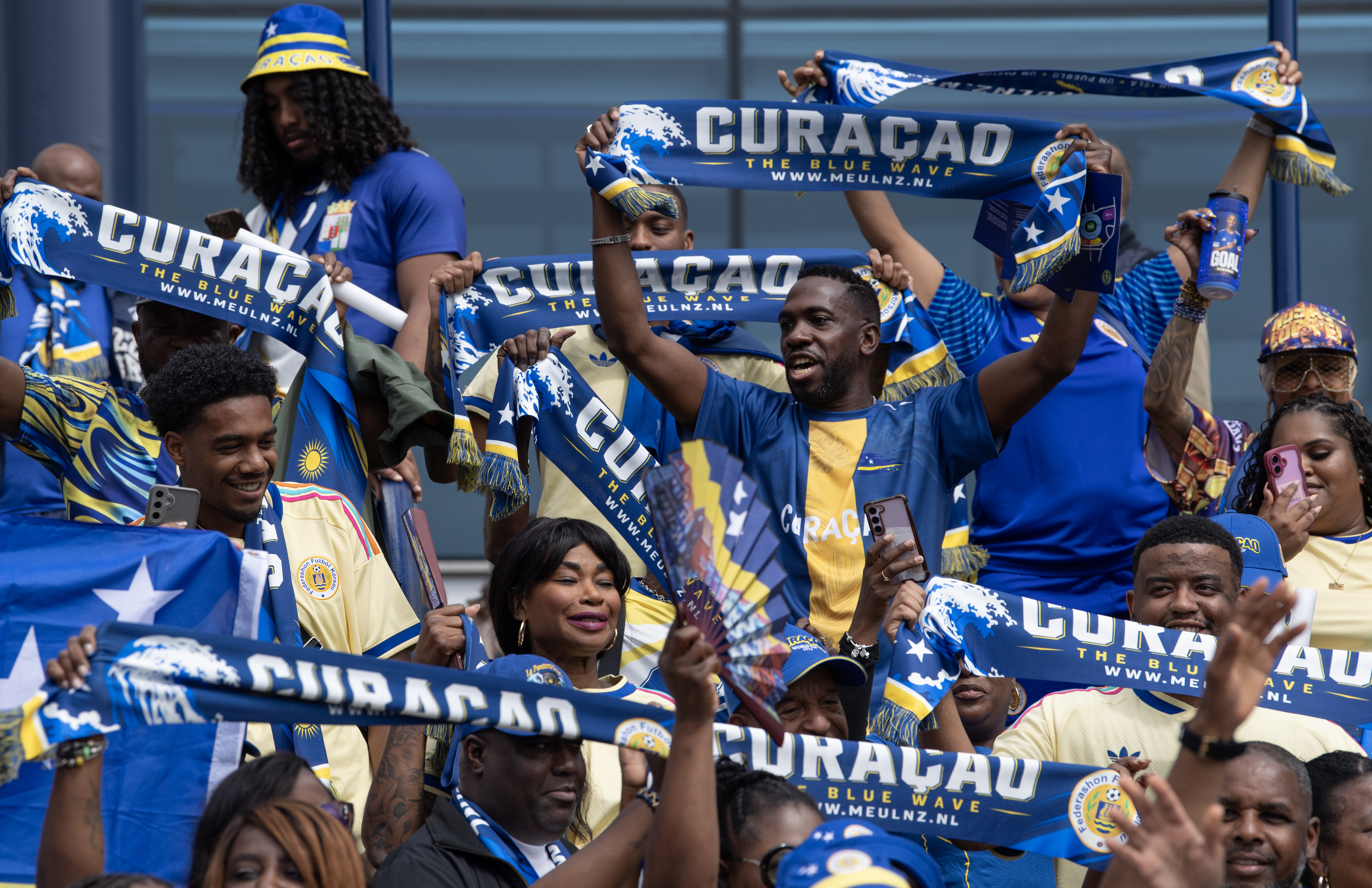 GLASGOW, SCOTLAND - MAY 30: Curacao fans before the international friendly match between Scotland and Curacao at Hampden Park on May 30, 2026 in Glasgow, United Kingdom. (Photo by Visionhaus/Getty Images)