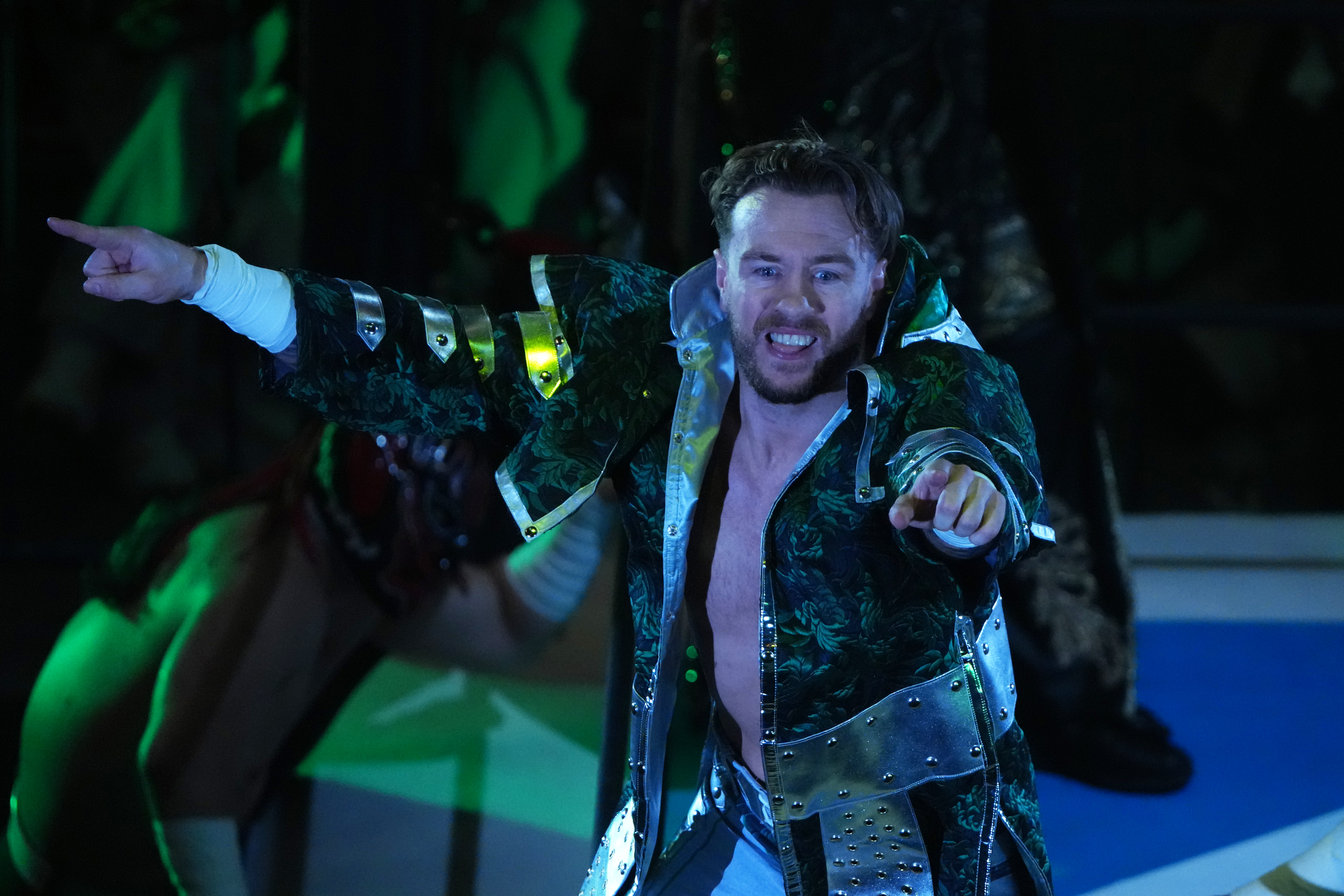 TOKYO, JAPAN - APRIL 04: Will Ospreay enters the rin during the New Japan Pro-Wrestling - Sakura Genesis at Ryogoku Kokugikan on April 04, 2026 in Tokyo, Japan. (Photo by Etsuo Hara/Getty Images)