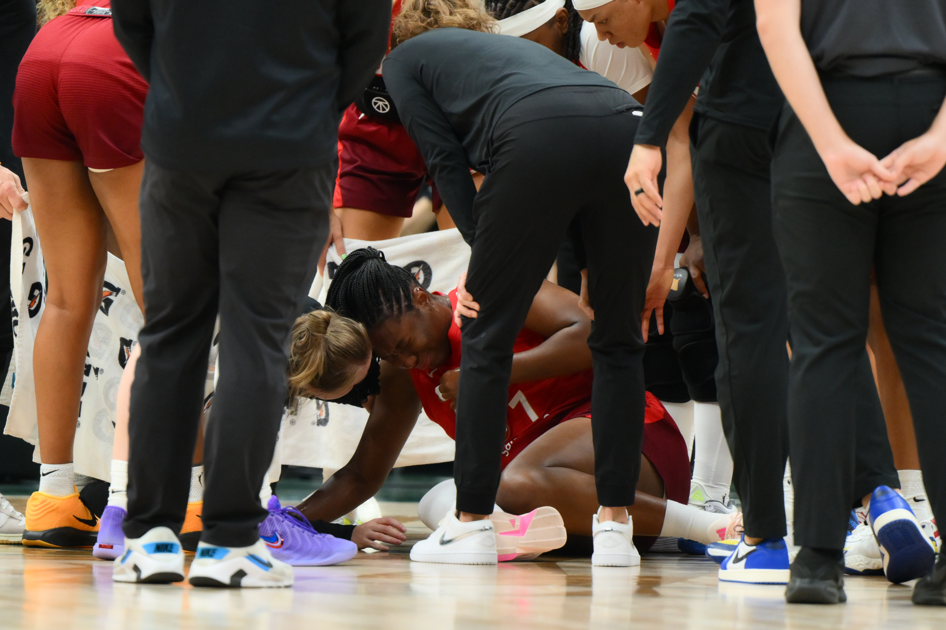 Aliyah Boston exits Fever–Storm game with apparent right knee injury