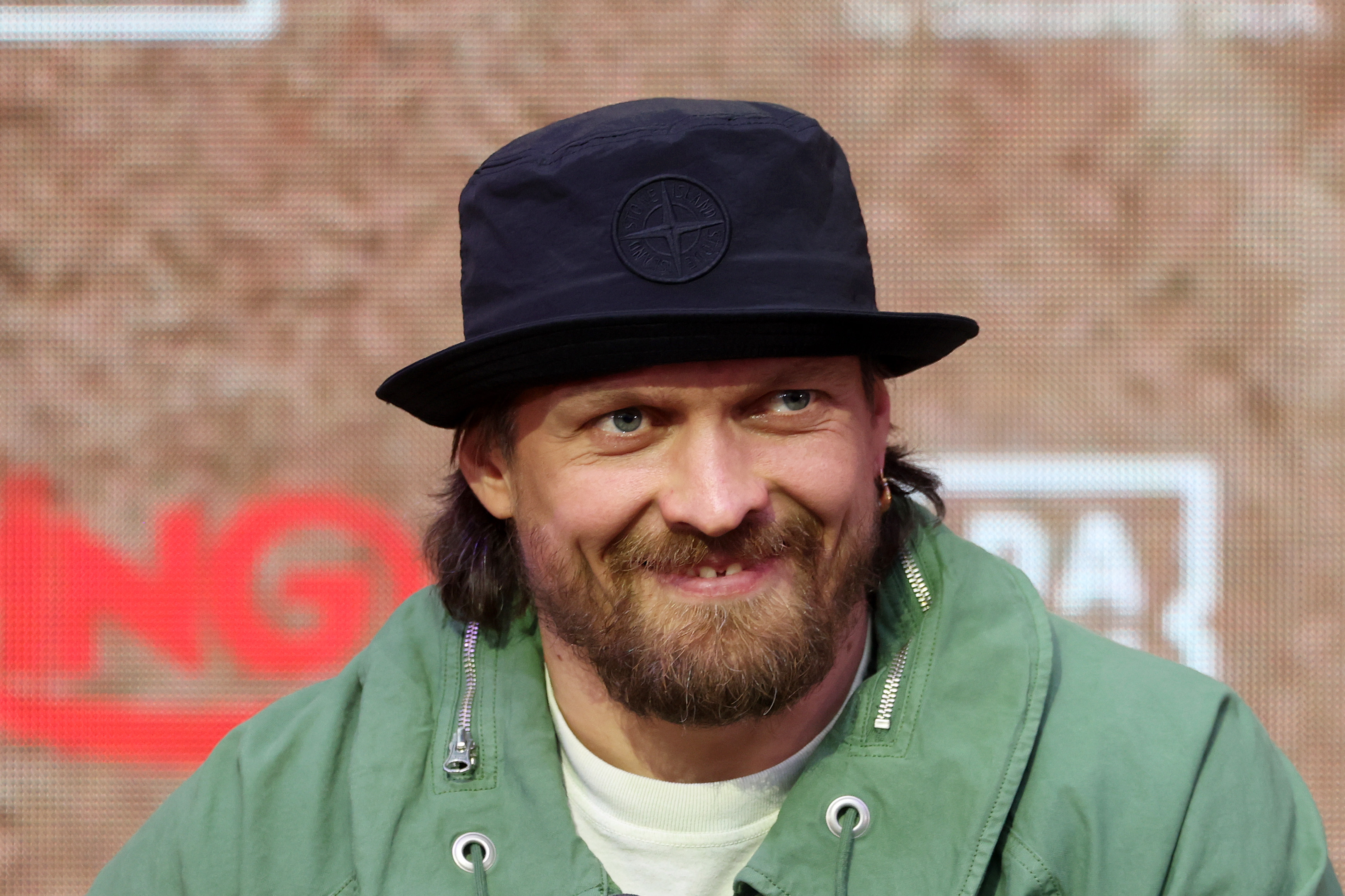 LONDON, ENGLAND - APRIL 14: Oleksandr Usyk speaks to the media ahead of his Heavyweight fight against Rico Verhoeven during the Glory In Giza launch press conference at The Pelligon on April 14, 2026 in London, England. (Photo by Richard Pelham/Getty Images)