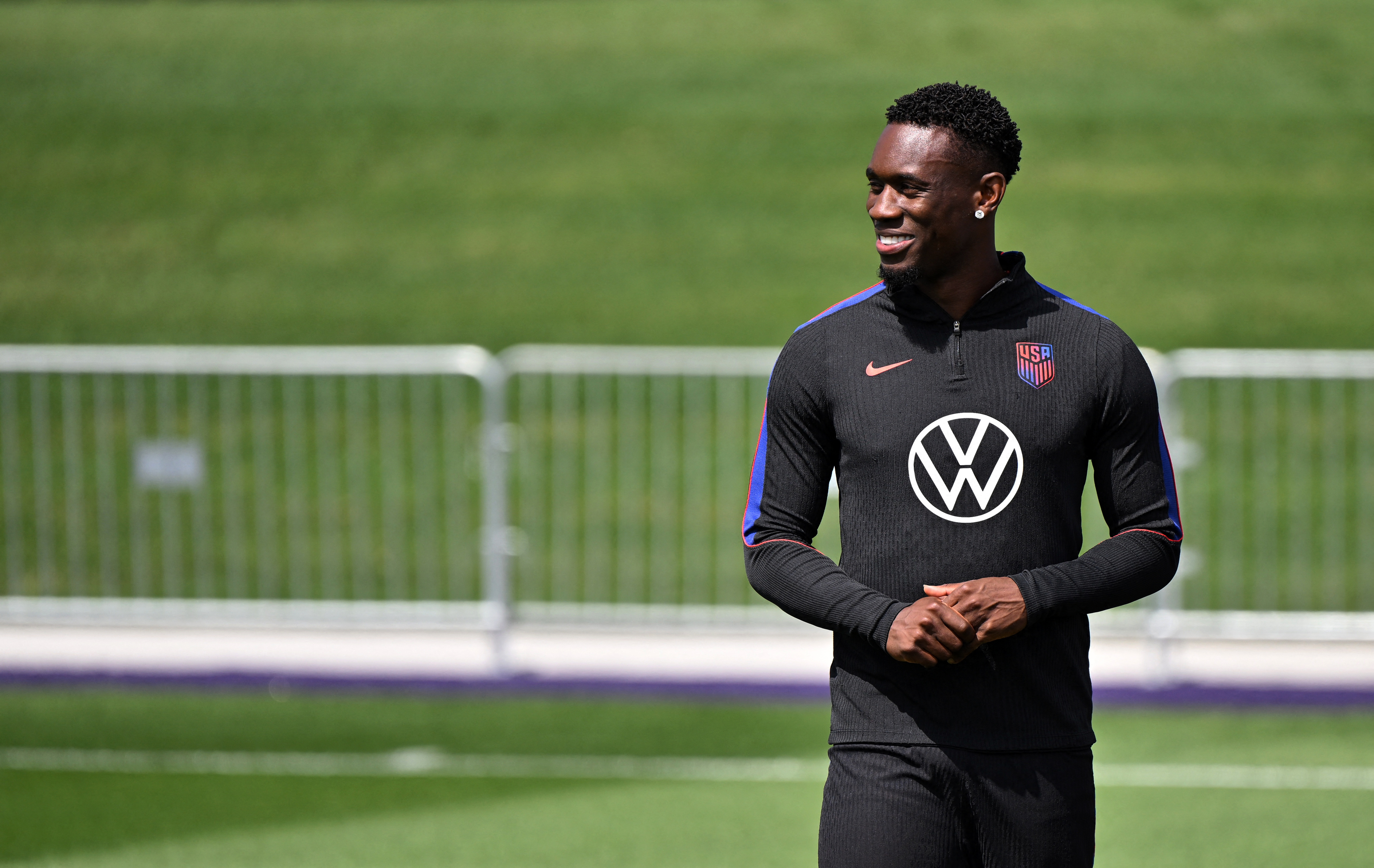 Soccer Football - FIFA World Cup 2026 - United States Training - University of Washington, Seattle, Washington, U.S. - July 3, 2026 Folarin Balogun of the U.S. during training IMAGN IMAGES via Reuters/Steven Bisig