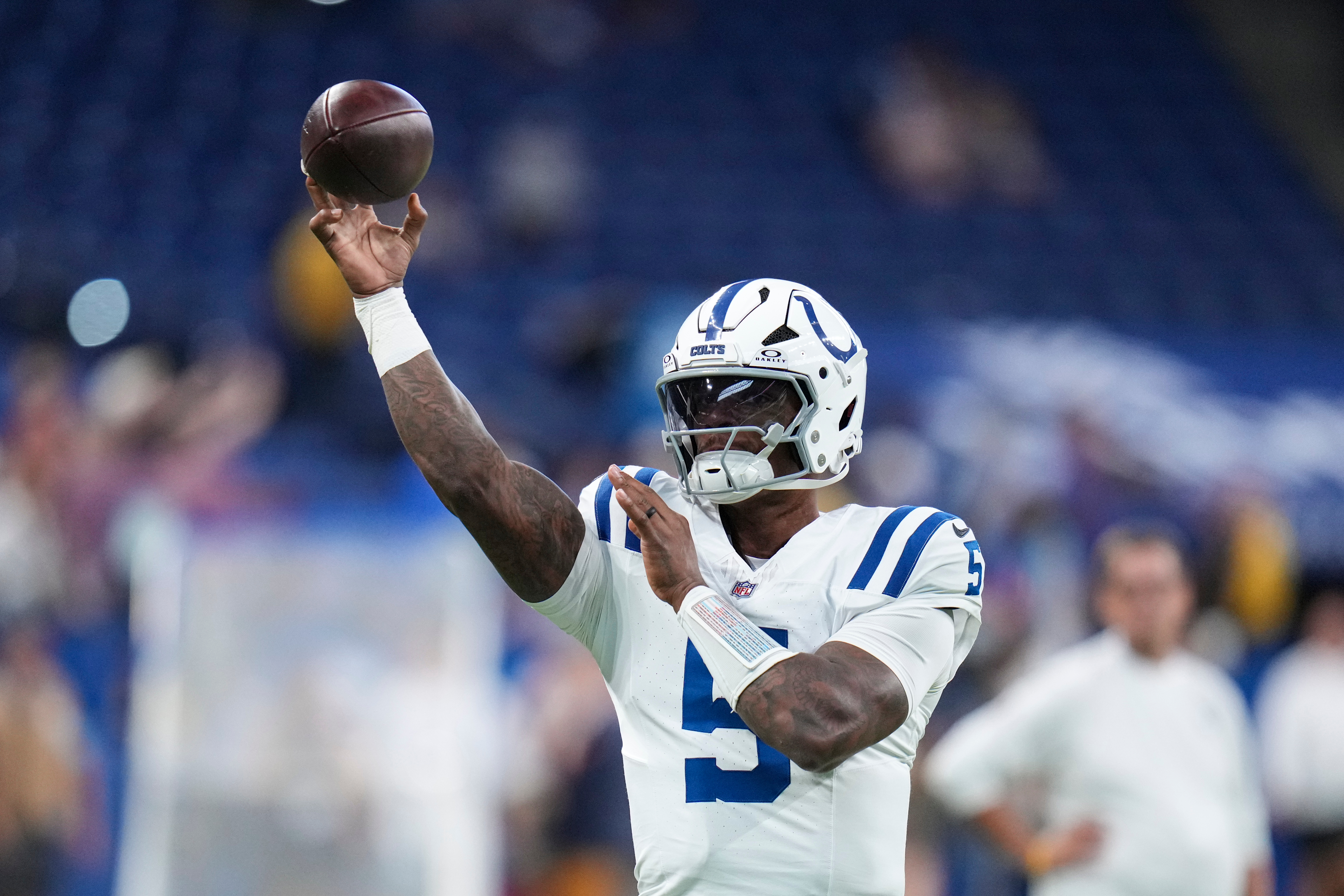 Colts QB Anthony Richardson Sr. hits Keenan Allen on first pass, has good day in QB2 battle
