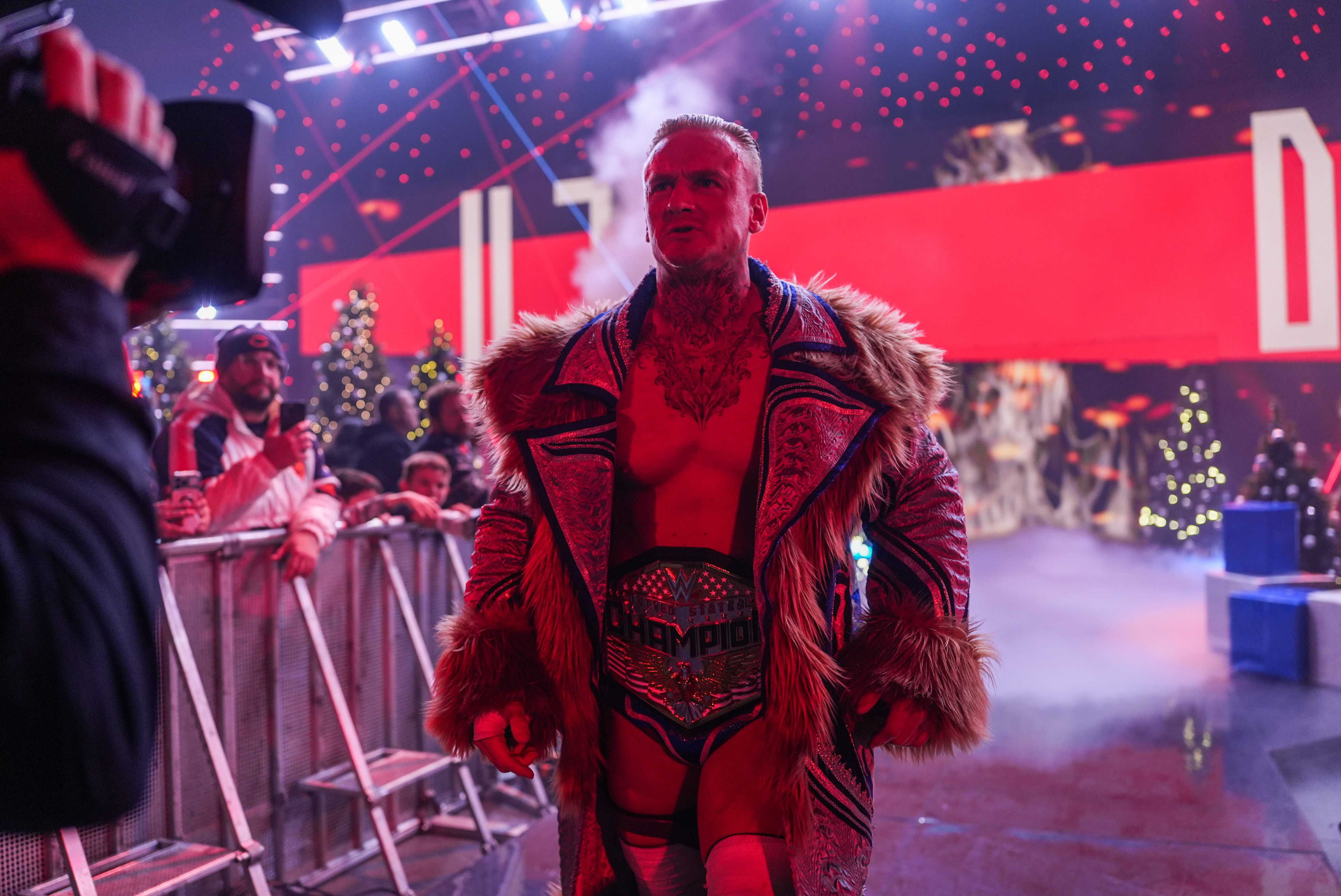 GRAND RAPIDS, MICHIGAN - DECEMBER 26: Ilja Dragunov makes his entrance during SmackDown at Van Andel Arena on December 26, 2025 in Grand Rapids, Michigan. (Photo by Craig Melvin/WWE via Getty Images)