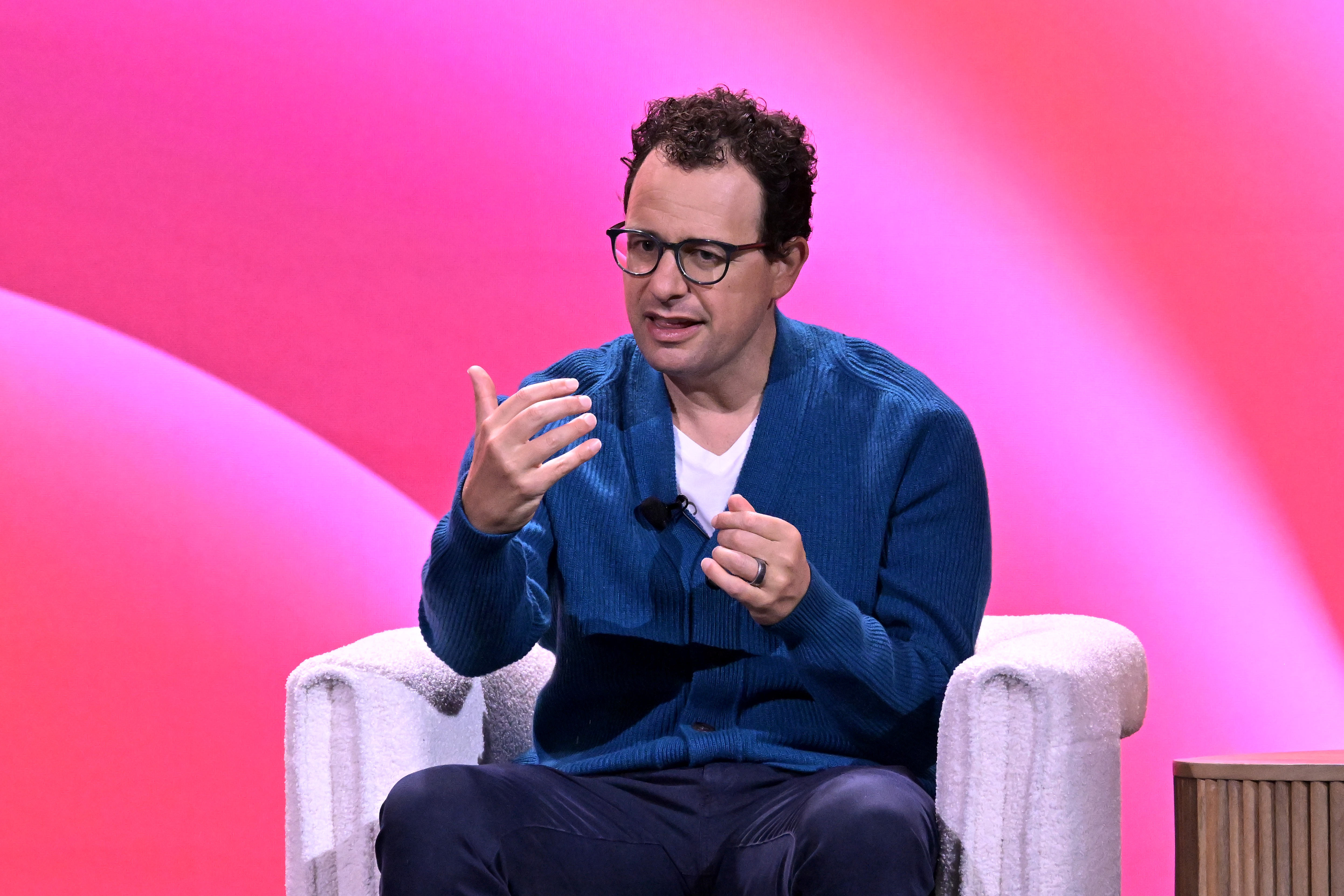 SAN FRANCISCO, CALIFORNIA - SEPTEMBER 04: Anthropic Co-founder and CEO Dario Amodei speaks at the "How AI Will Transform Business in the Next 18 Months" panel during INBOUND 2025 Powered by HubSpot at Moscone Center on  September 04, 2025 in San Francisco, California. (Photo by Chance Yeh/Getty Images for HubSpot)