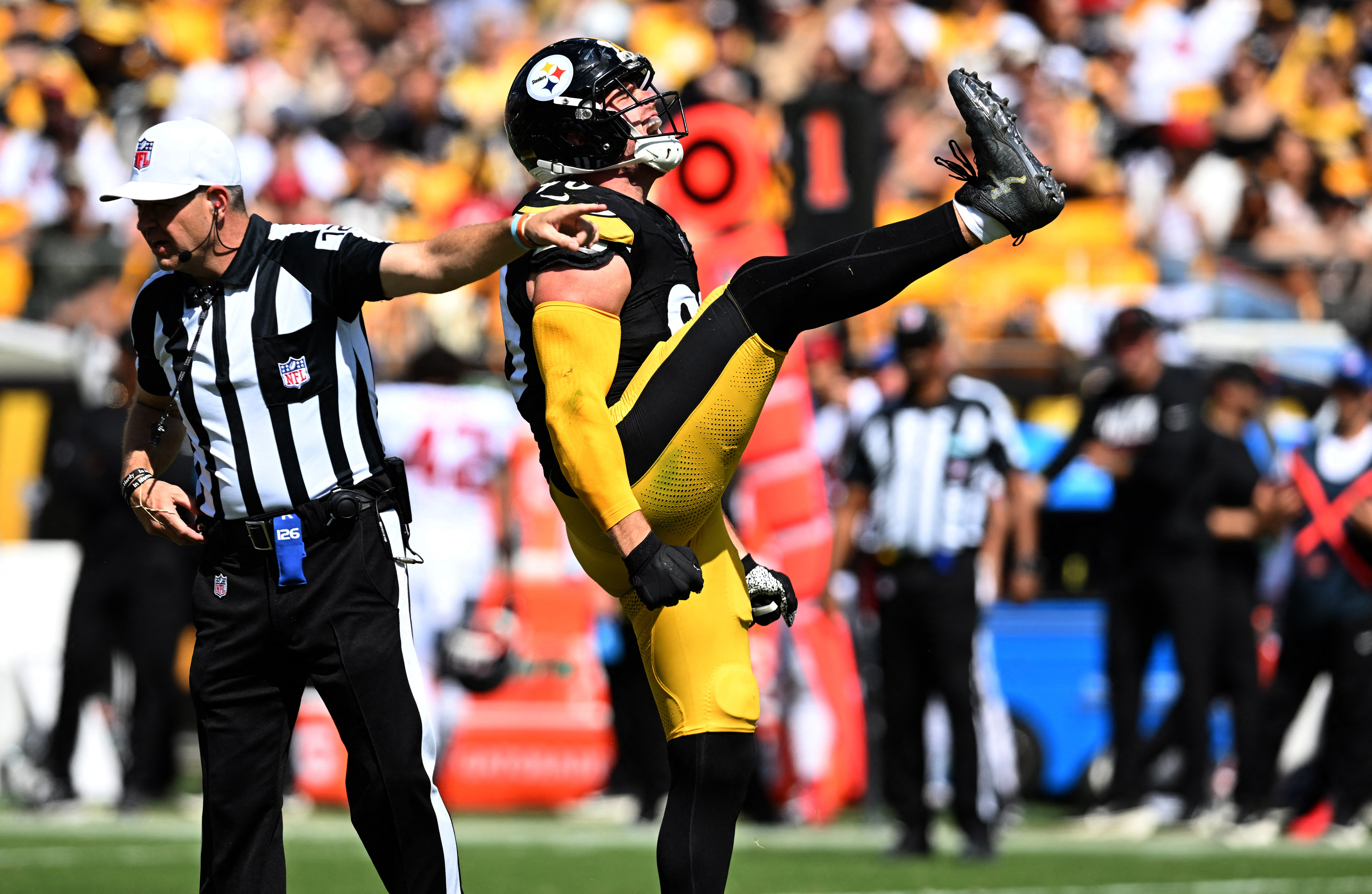 Steelers star T.J. Watt stuns Cooper Rush, joins Julius Peppers with historic pick 6 in matchup vs. Falcons