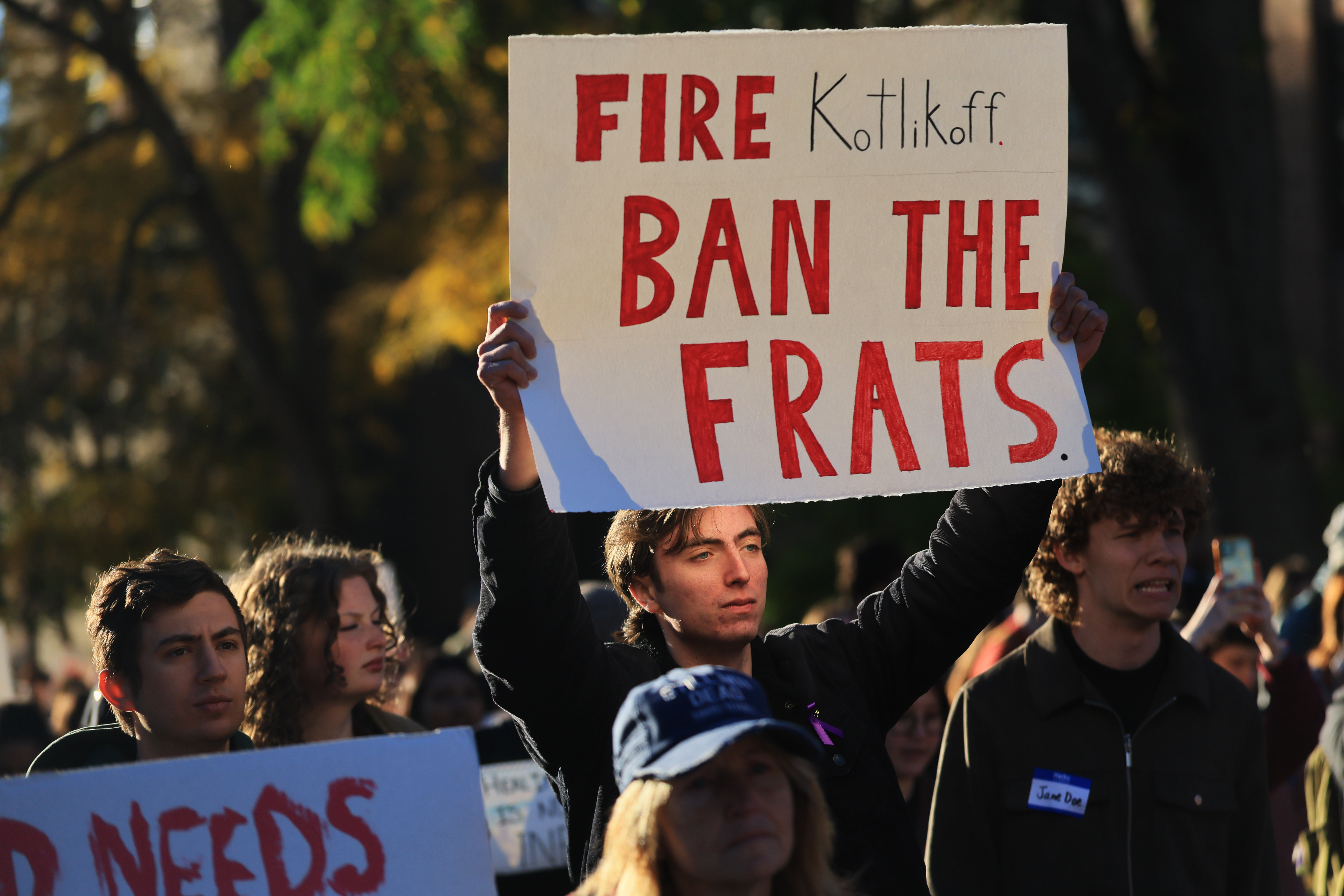 Cornell students participate in a protest over the university's handling of the "Jane Doe" case on Oct. 5.