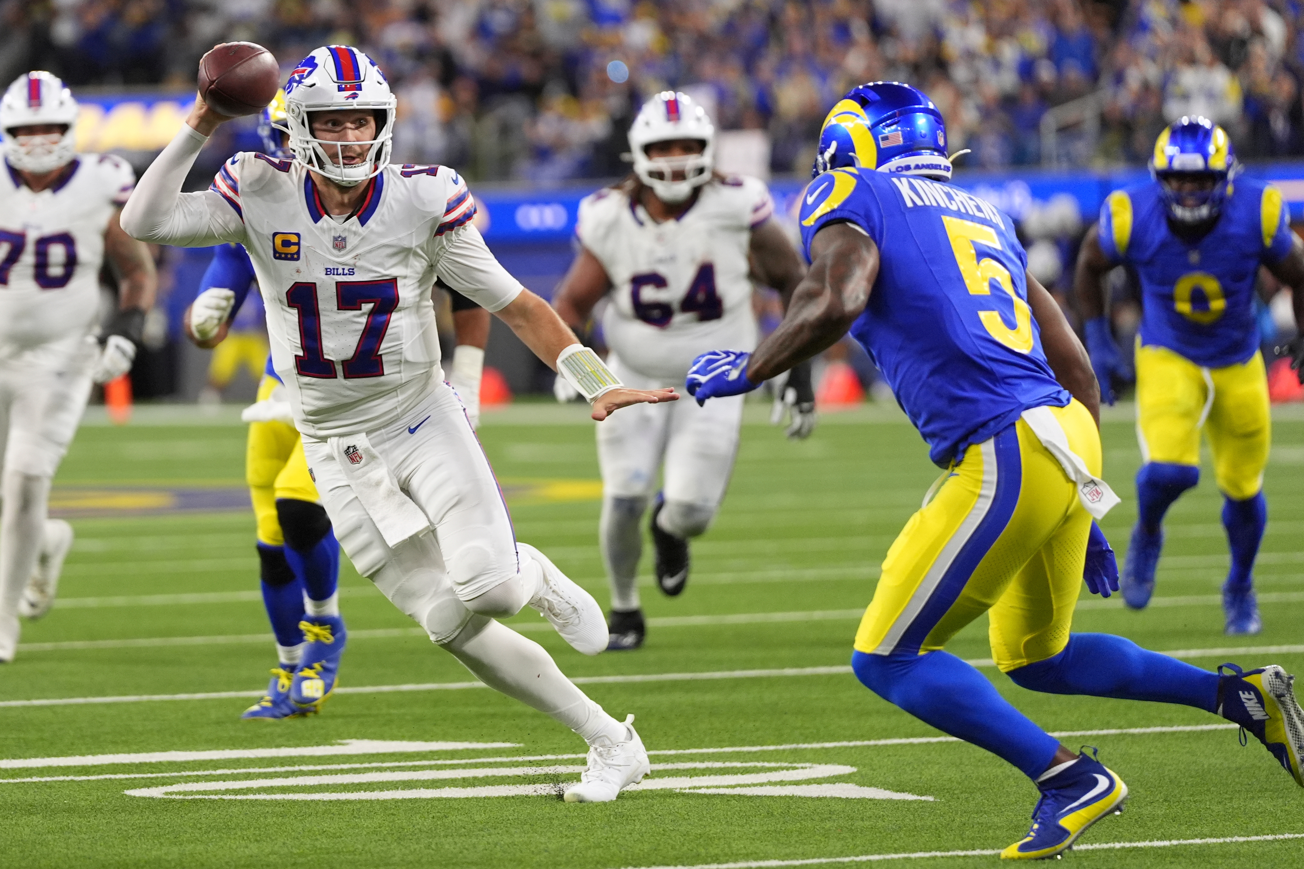 Bills get a massive blocked field goal in overtime, then Josh Allen leads Buffalo to dramatic win over Rams