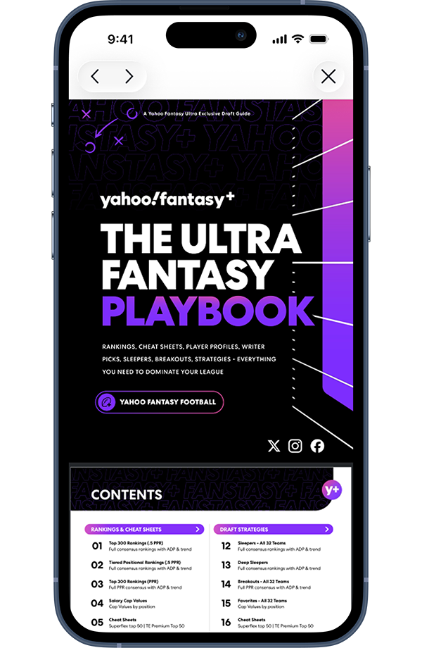 The Ultra Fantasy Playbook is loaded with everything you need to dominate your draft.