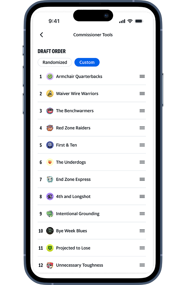 Set your draft order in your app.