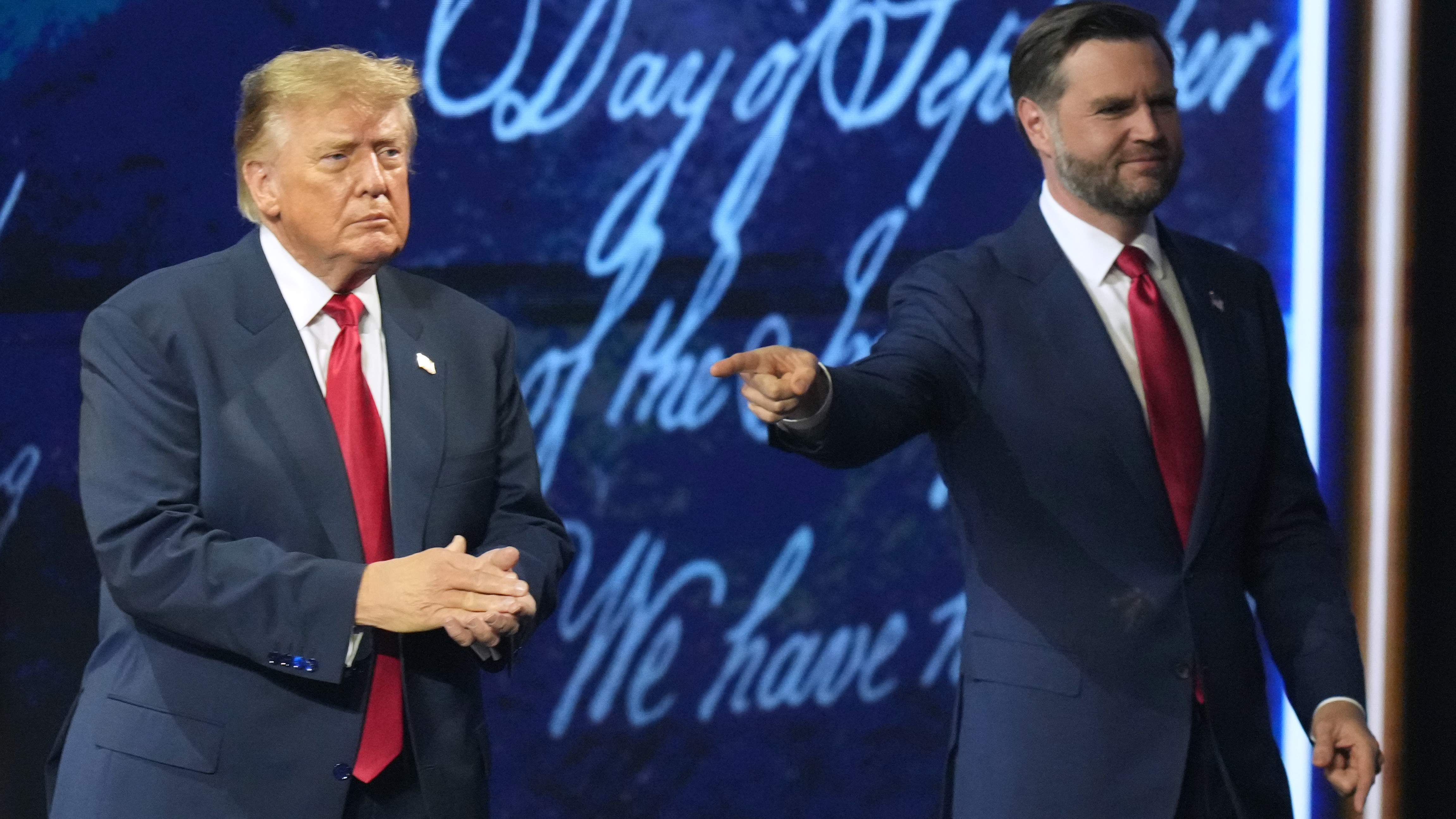 Donald Trump speaking at a campaign rally in Texas