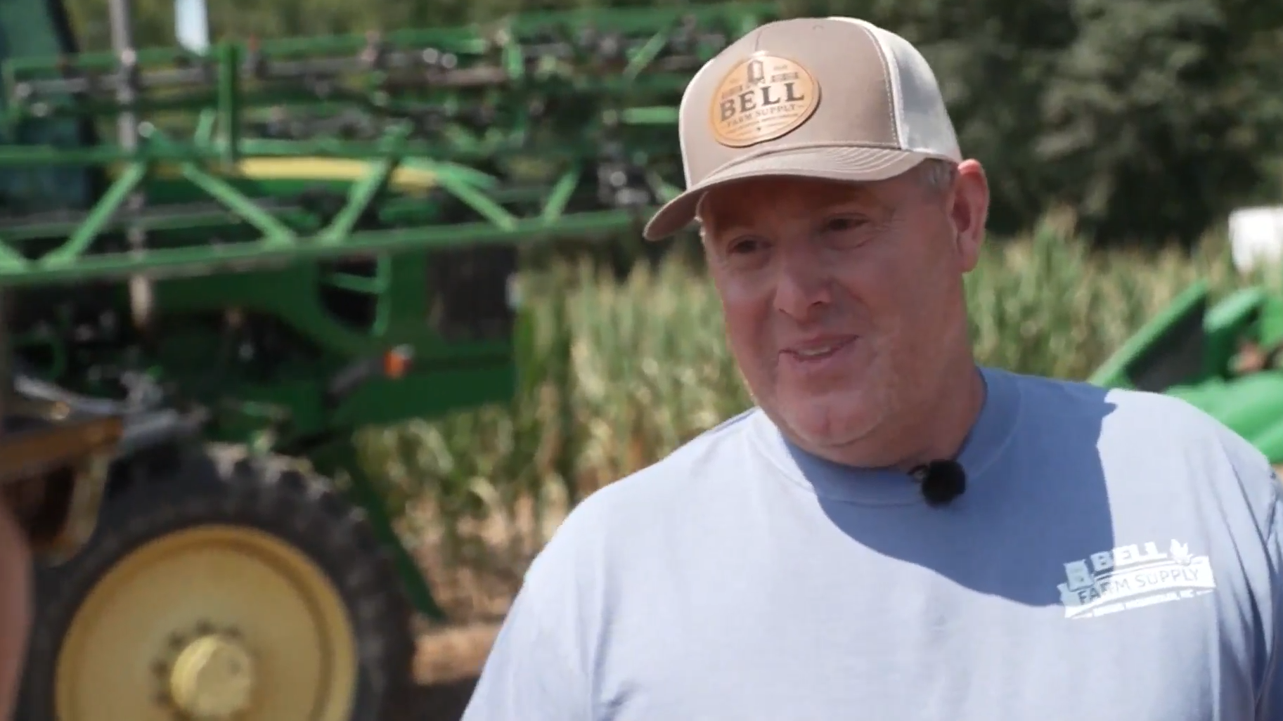 Farmer looking over his fields in North Carolina
