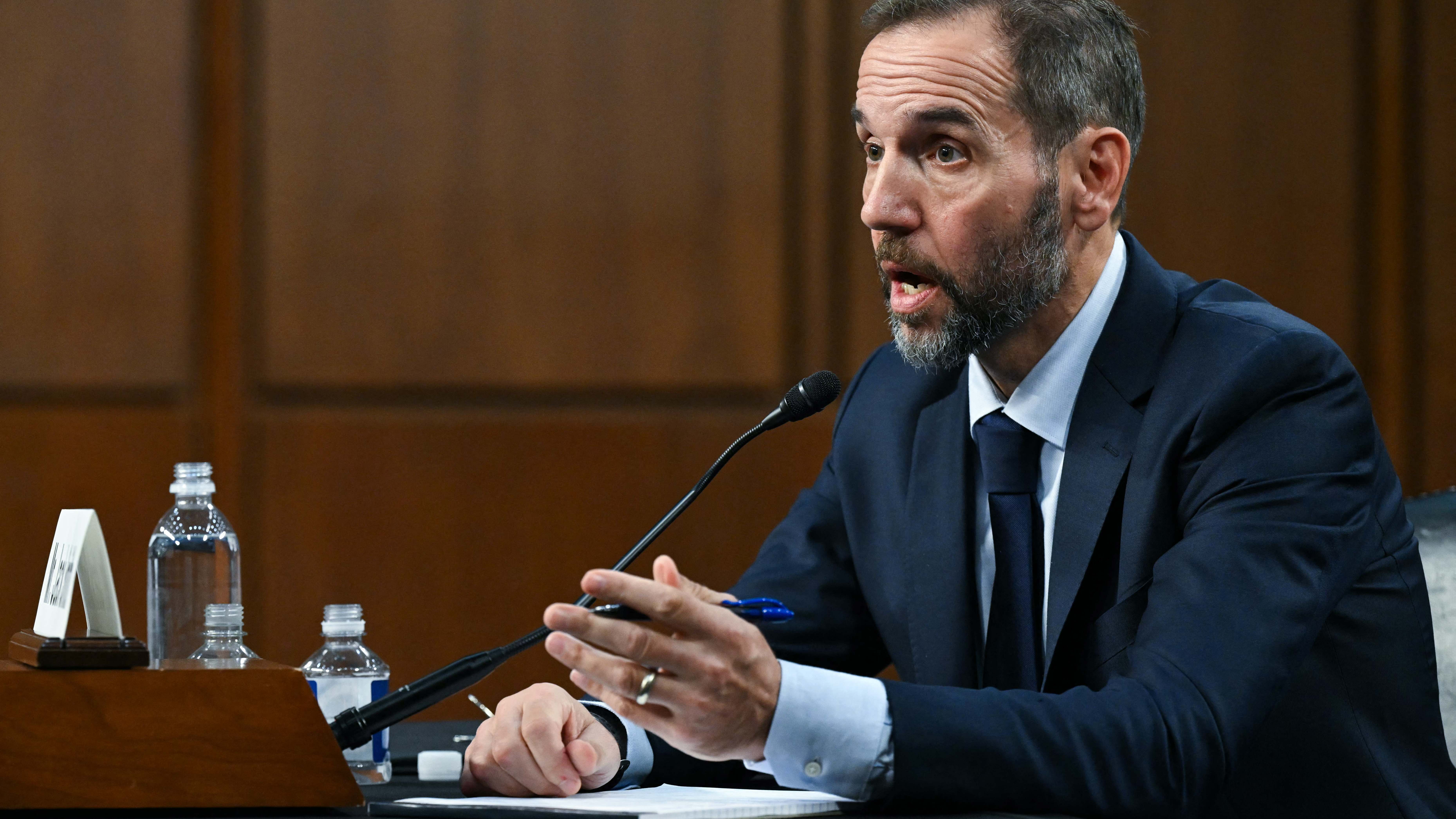 Jack Smith testifying before the Senate Judiciary Committee