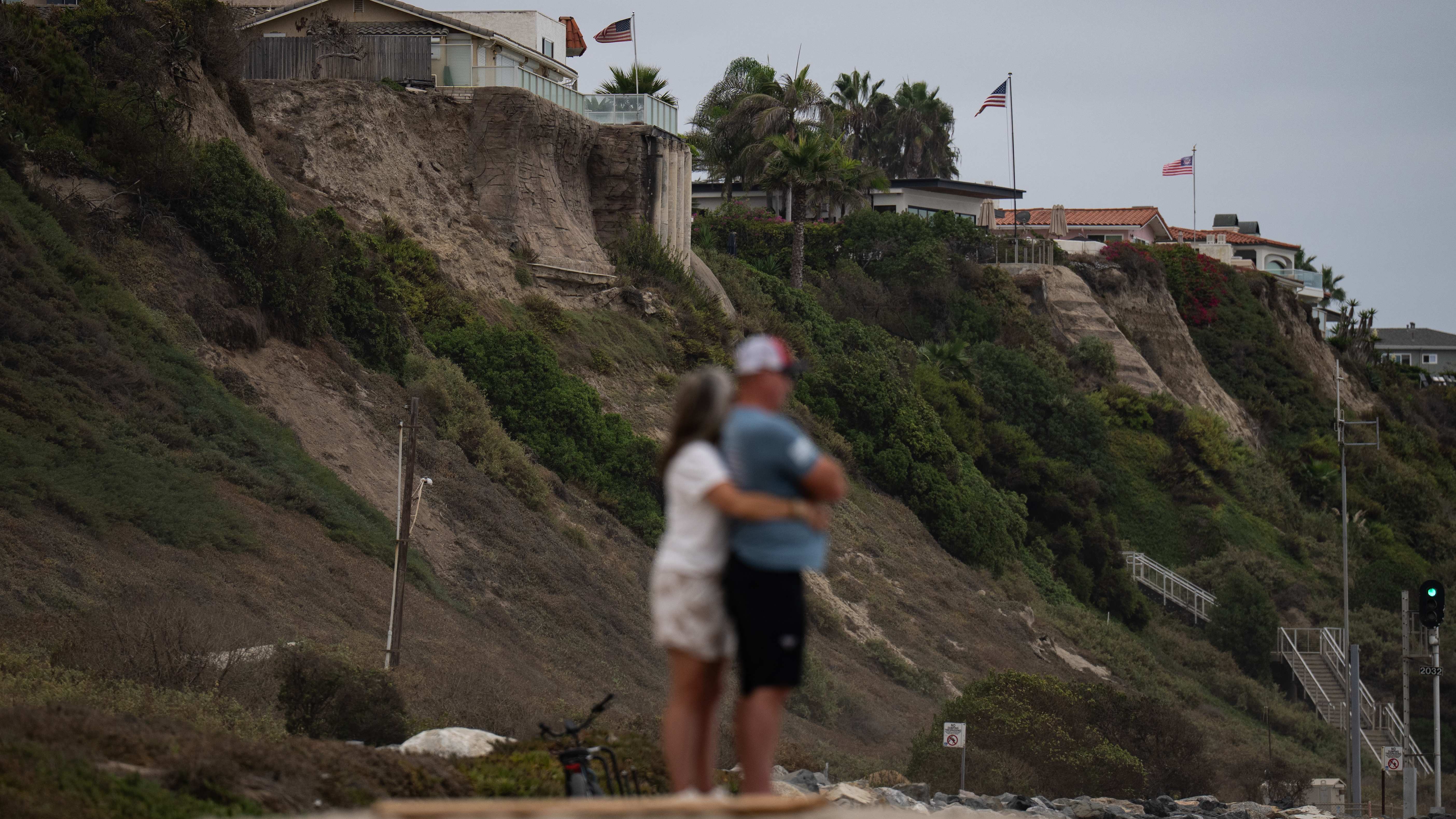 Coastal erosion in San Clemente eating away at the beach.
