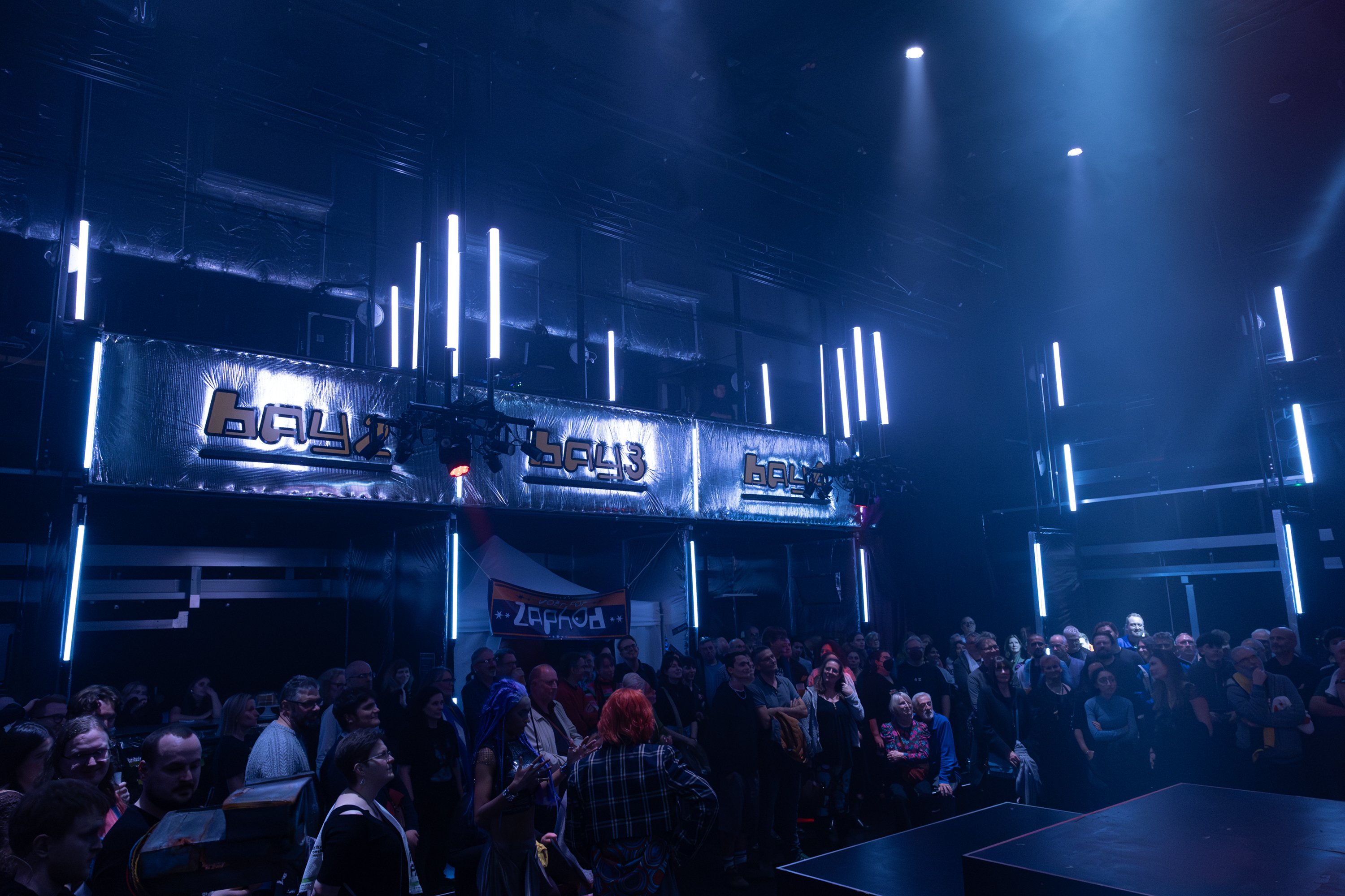 Image of the Vogon Cargo Hold, one of the immersive sets.