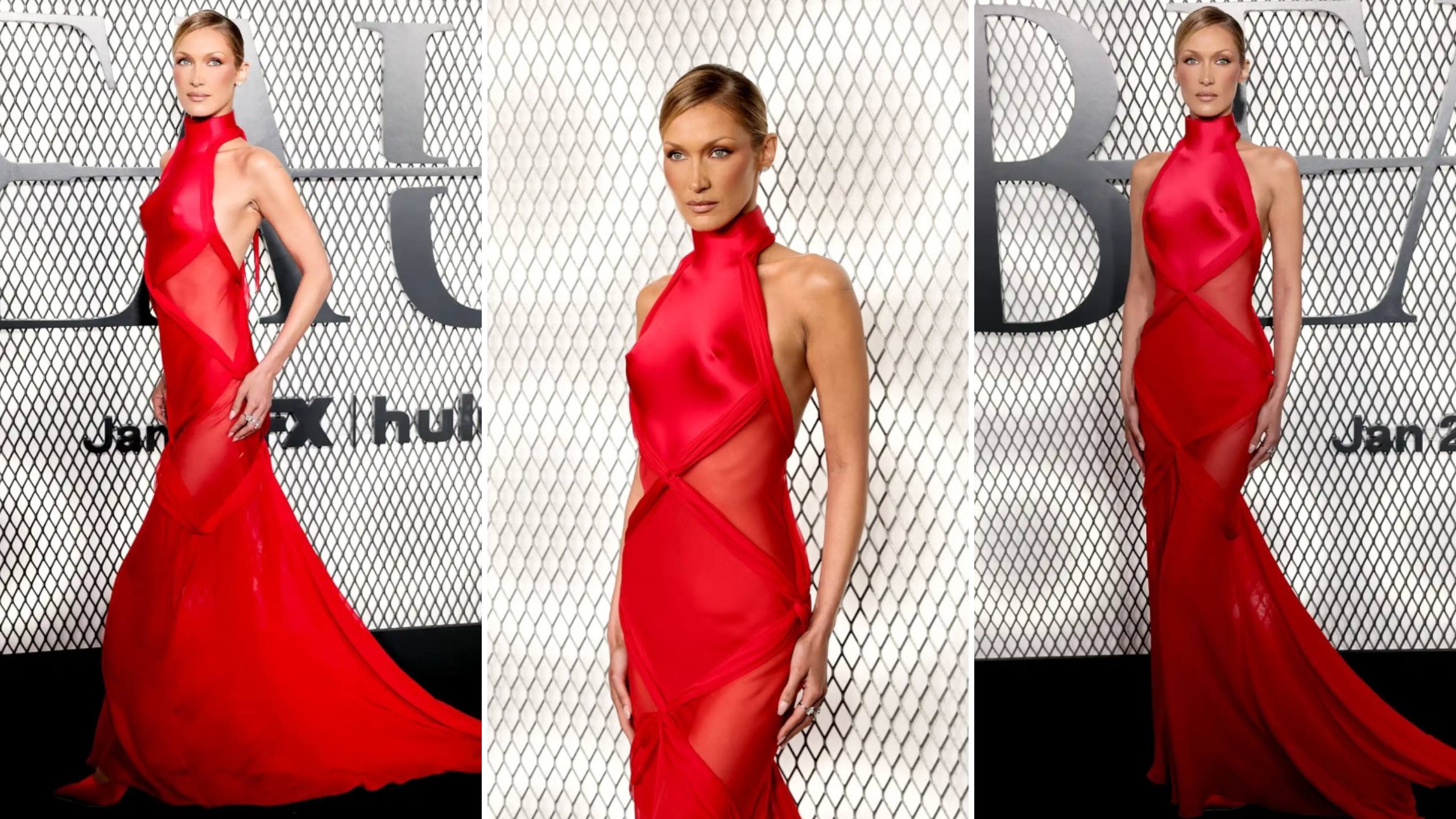bella hadid red carpet red dress Met Gala 2018 See Gigi Bella Hadid's Met Gala Looks Through The Years Bella Hadid steps out in