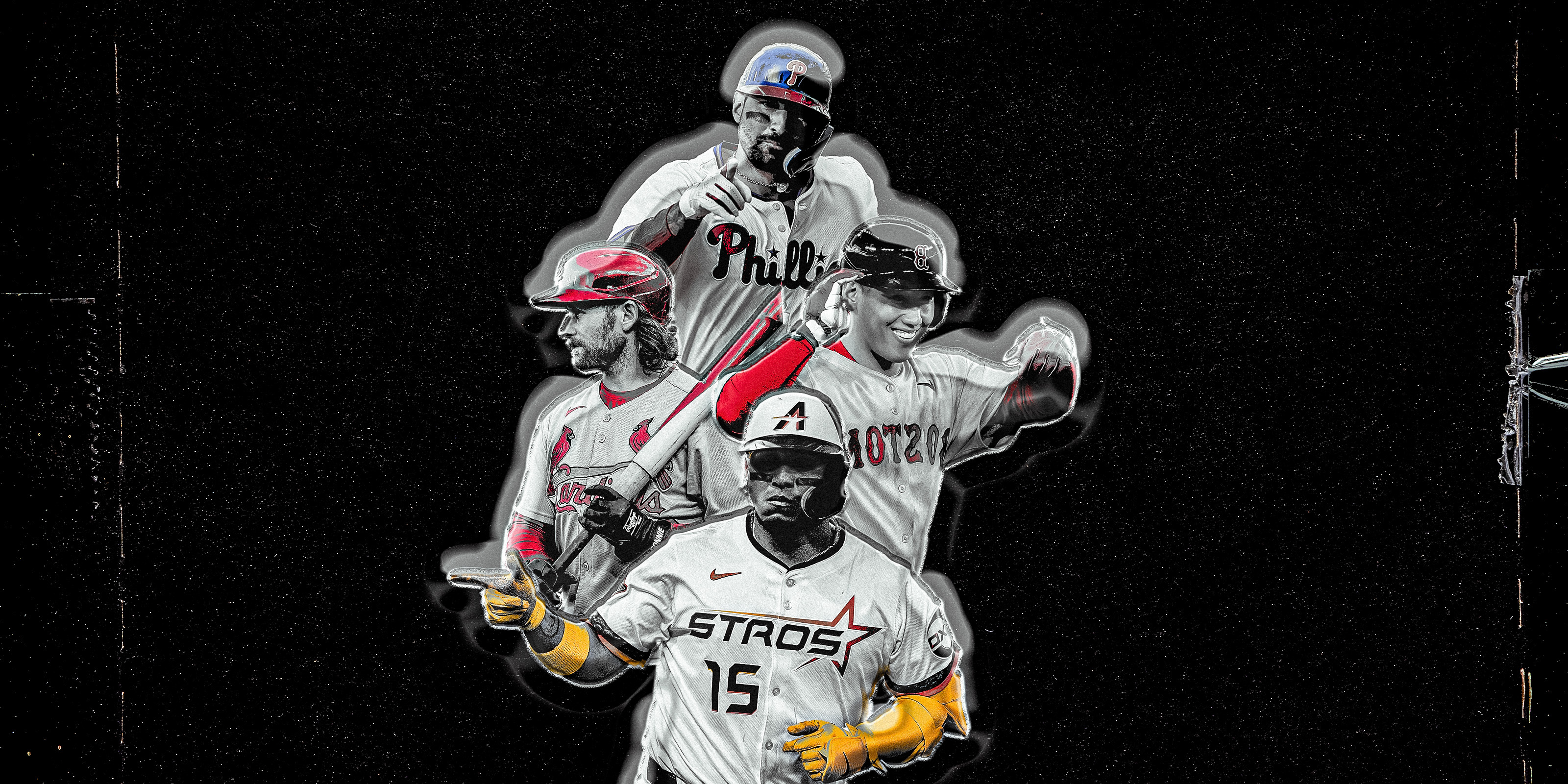 (Clockwise from top) Nick Castellanos, Masataka Yoshida, Isaac Paredes and Brendan Donovan could all find themselves on new teams before Opening Day 2026.