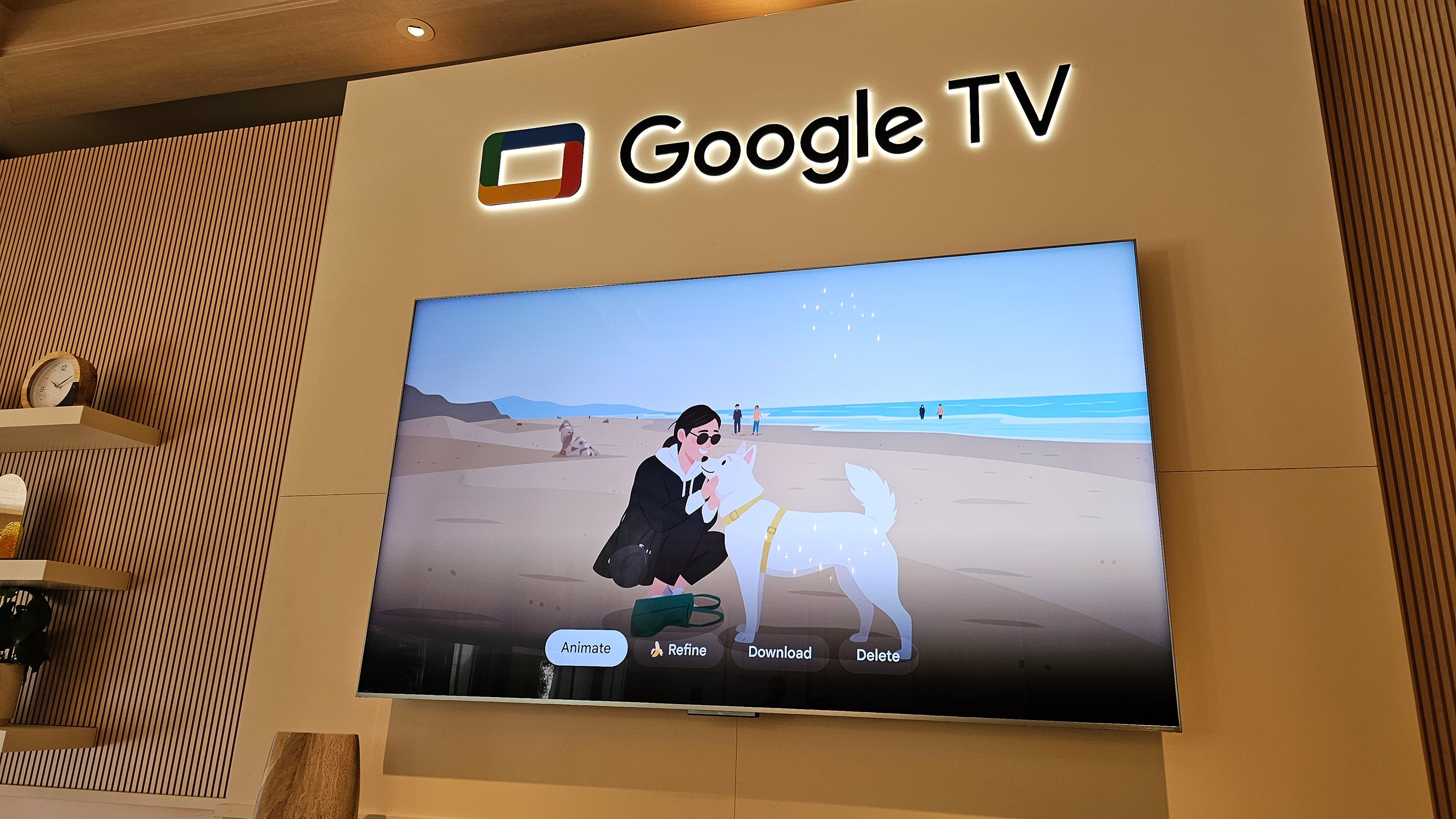 Google TV used Neo to recast a picture as a cartoon.
