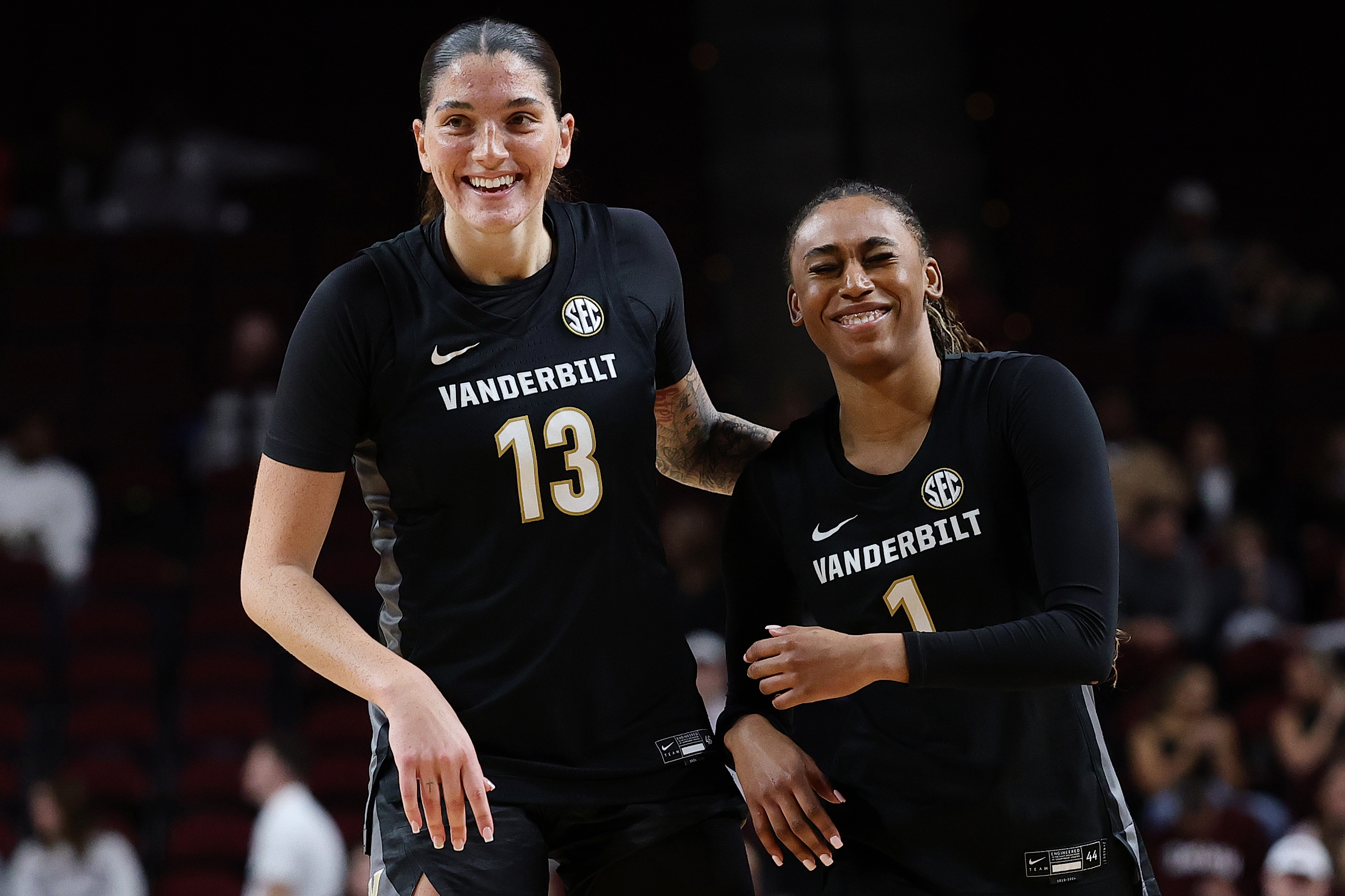 Vanderbilt sophomore Mikayla Blakes (R) ranks second in the nation in scoring at 24.9 points per game. (Alex Slitz/Getty Images)
