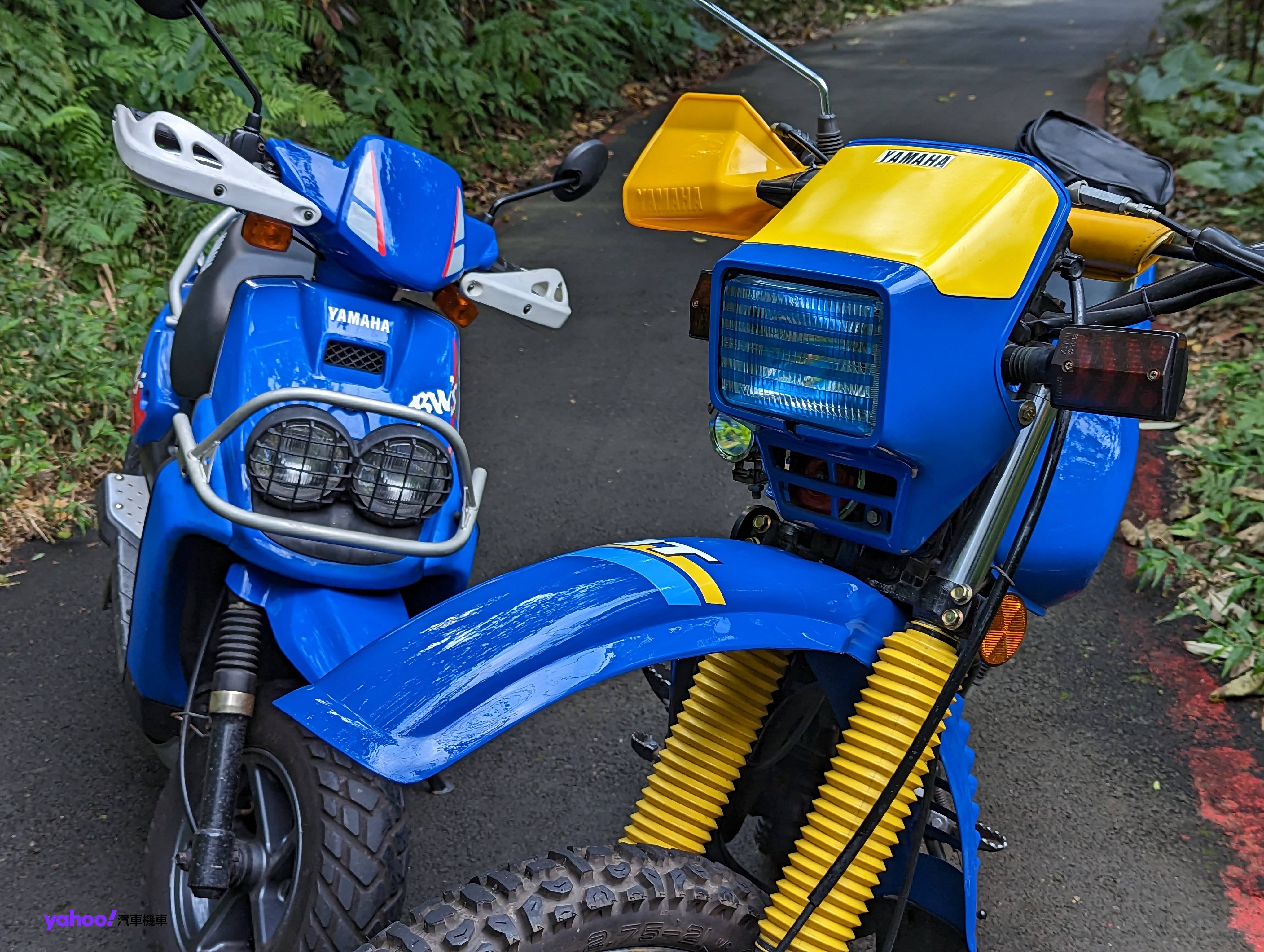 ▲功學社時期的DT125、台灣山葉時期的BWS，雙雙在台灣展現美好越野本色。（圖／Seven Lo）