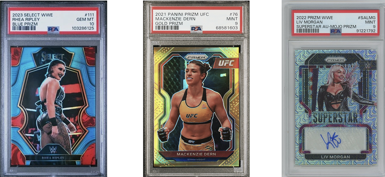 The top women's WWE and UFC cards to chase.