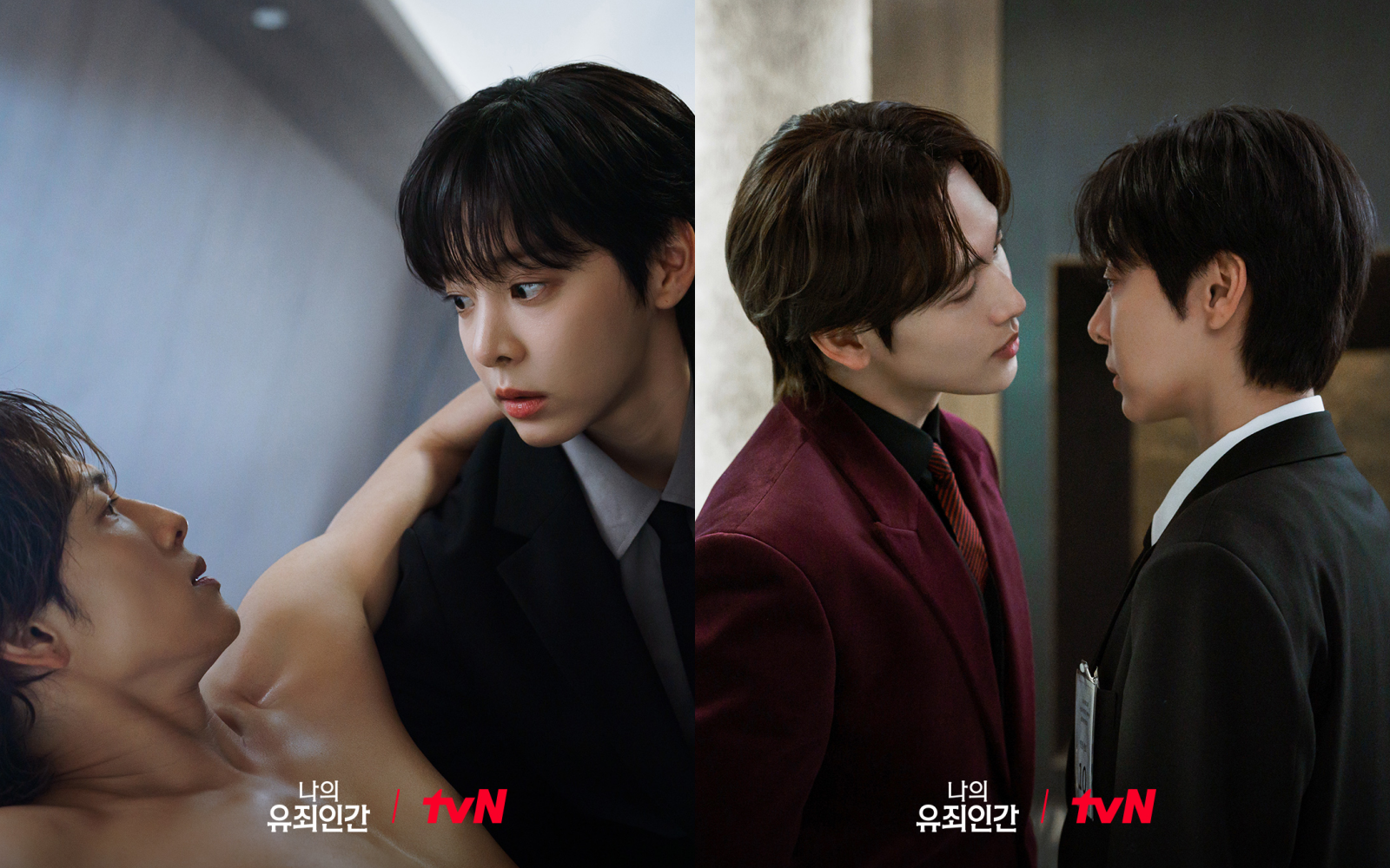 tvNドラマ『偽装恋愛』の主演イム・シワンとソル・イナを写した番組ビジュアル