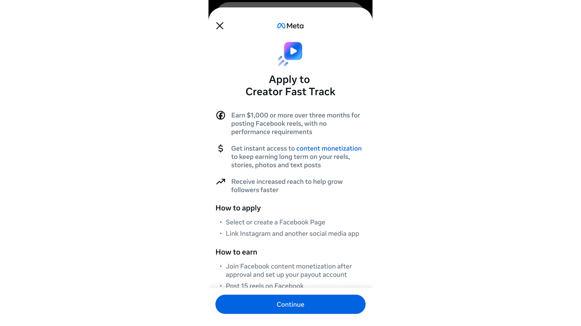 Meta's latest creator push comes with $3,000 bonuses for posting on Facebook