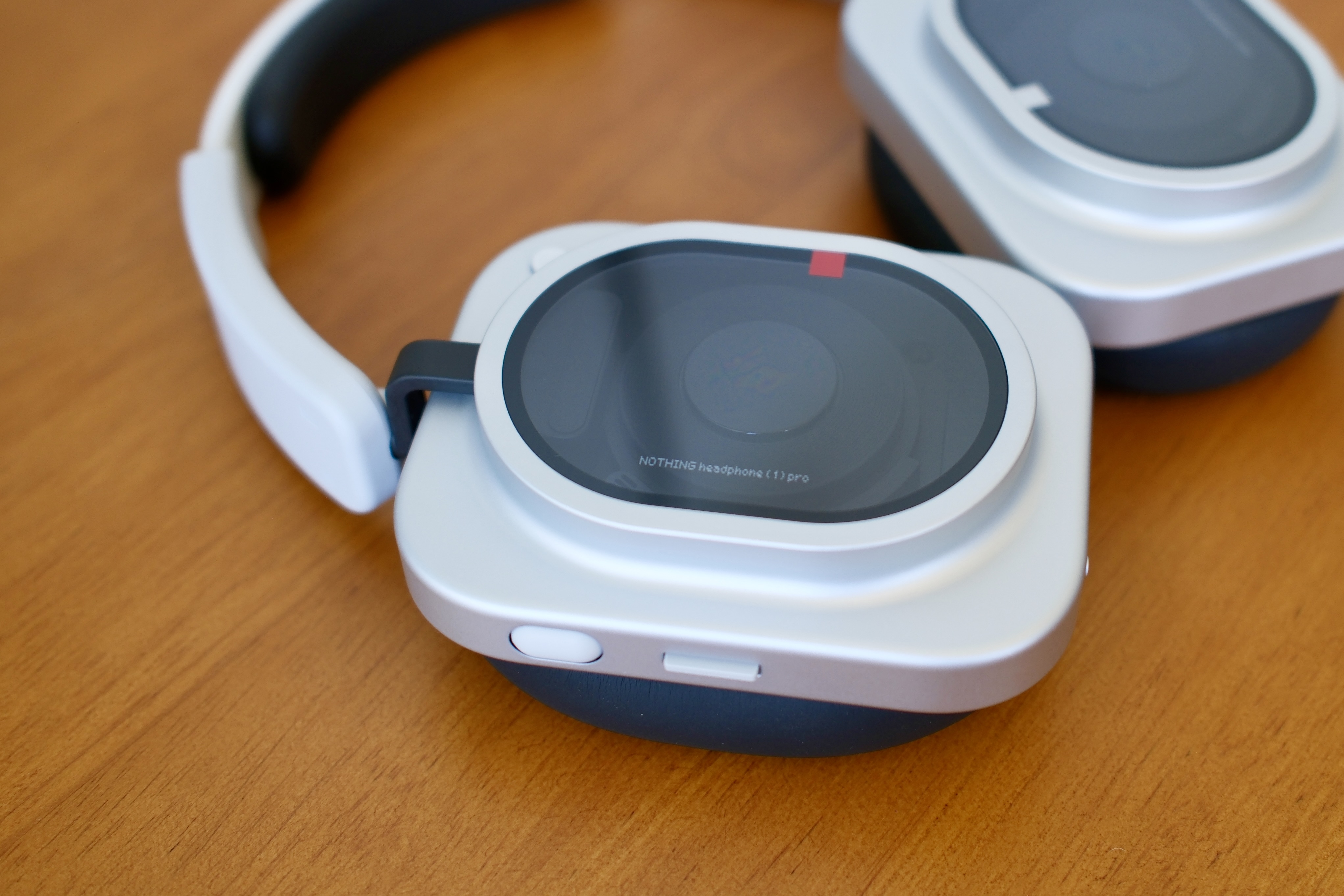 Side view of the buttons on the Nothing Headphone 1 Pro