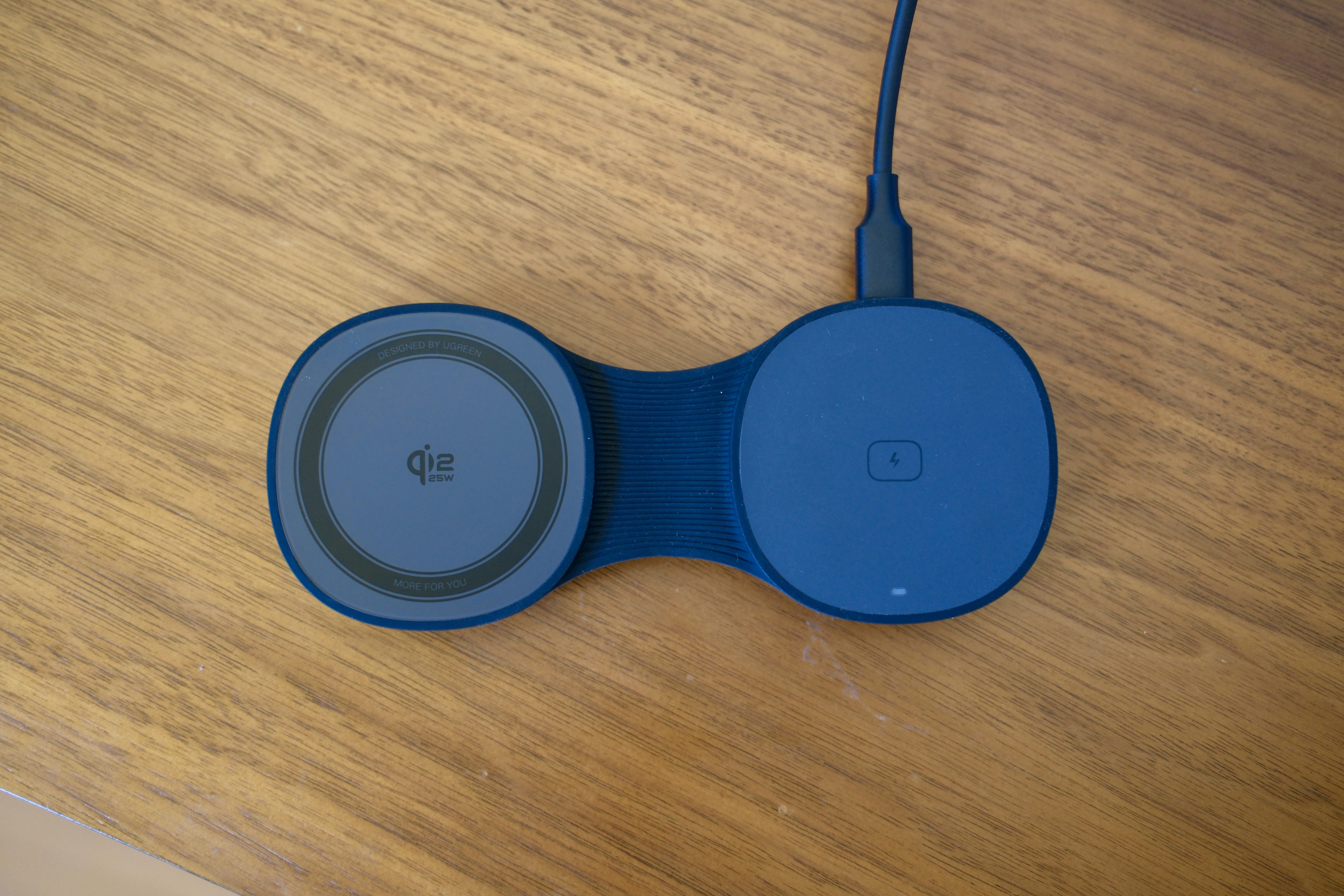 Ugreen foldable charger on a desk