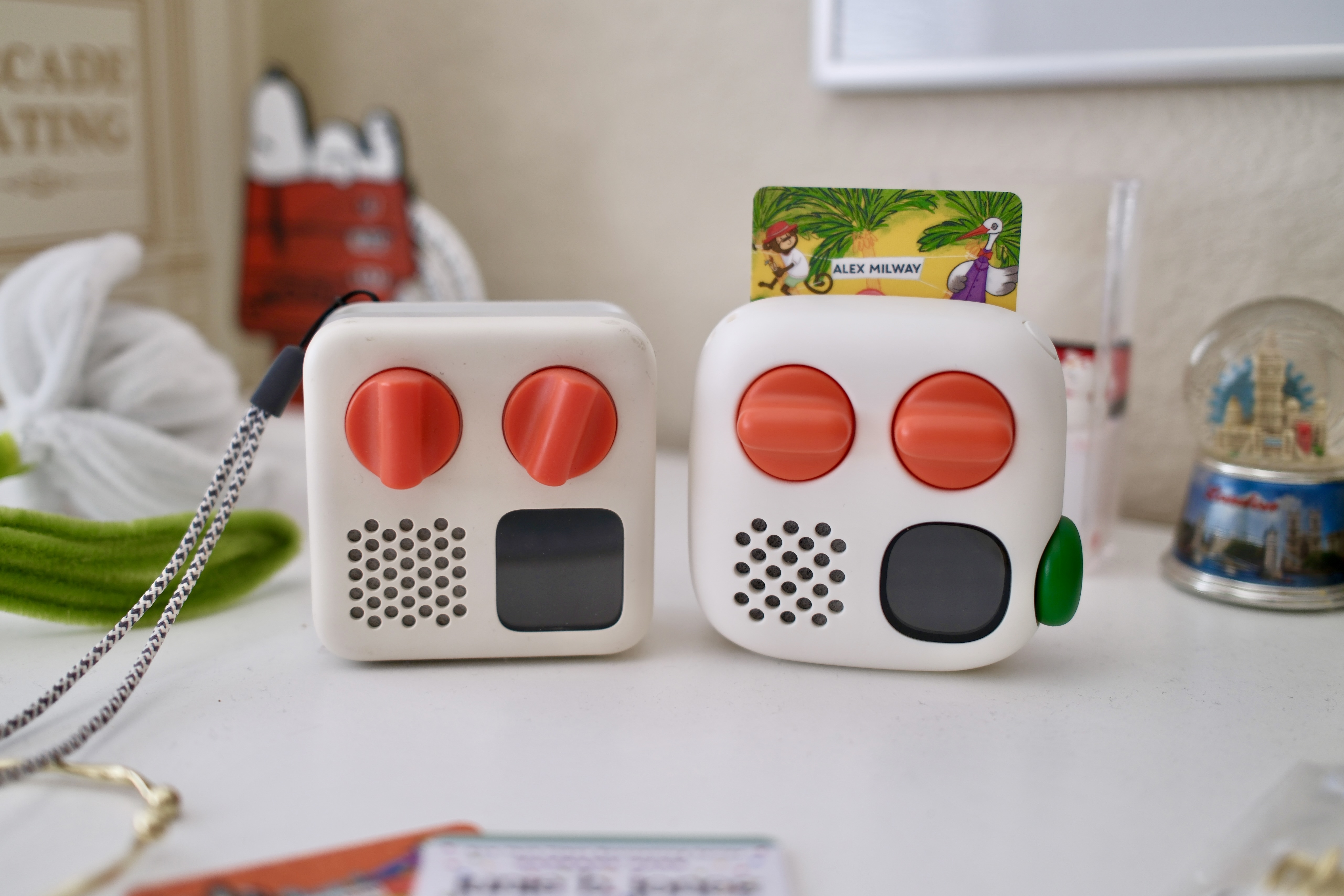 Previous Yoto Mini on the left; New Mini 4th Gen on the right