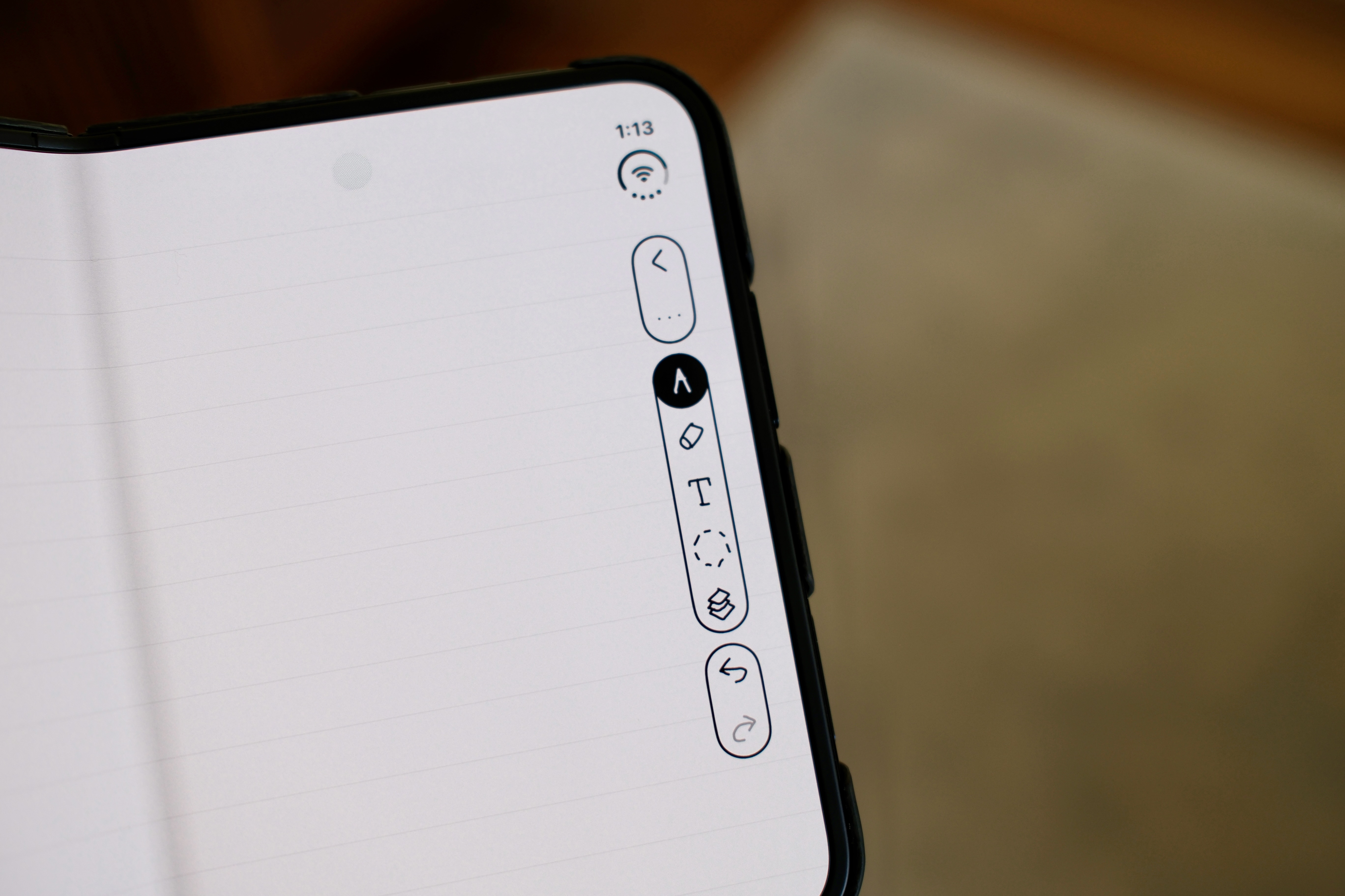 Sidebar in Fineliner app