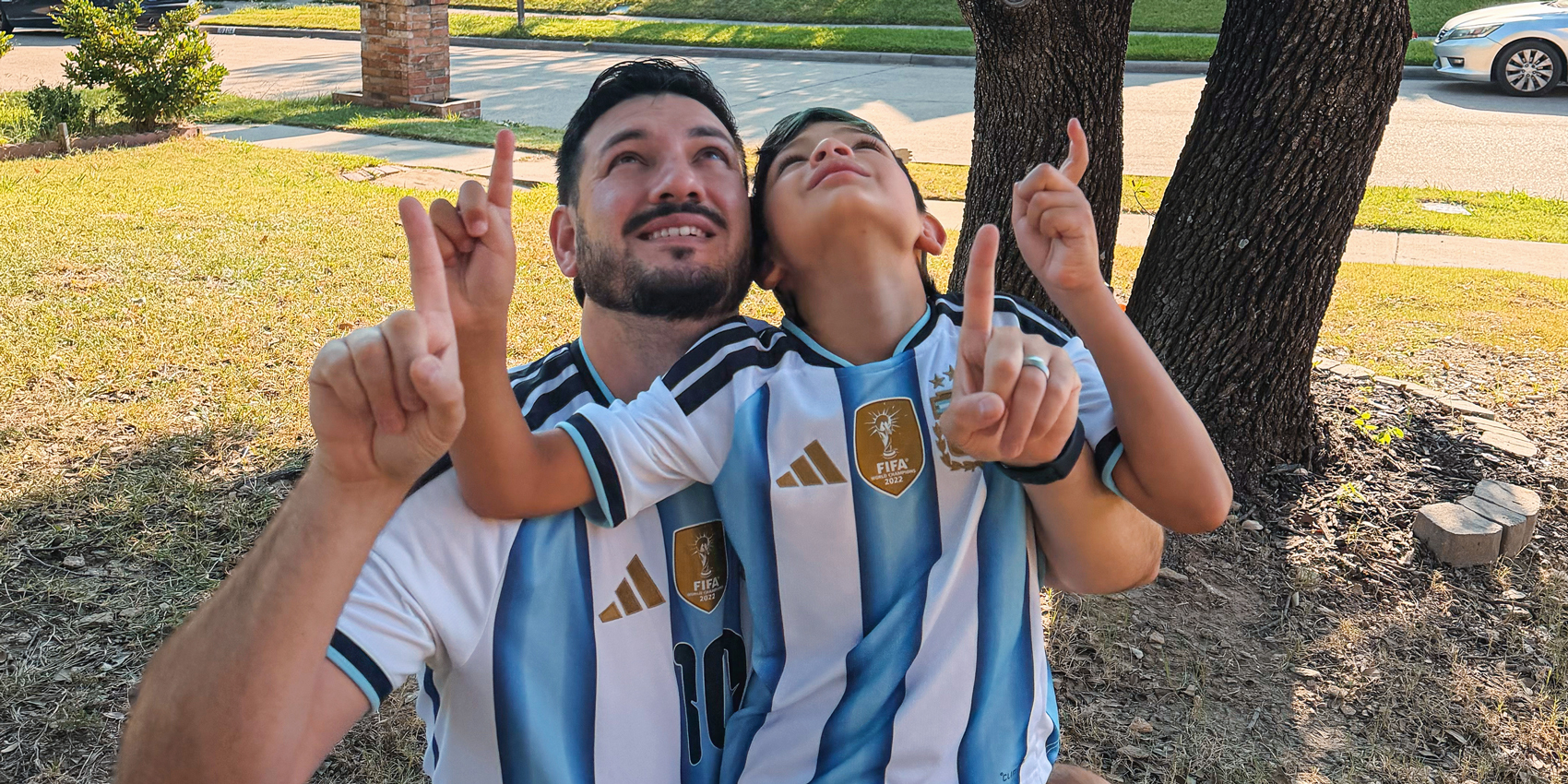 Mauro Ahumada named his now 7-year-old son, Lionel Agustín Ahumada, after the great Lionel Messi. (Courtesy of Mauro Ahumada)