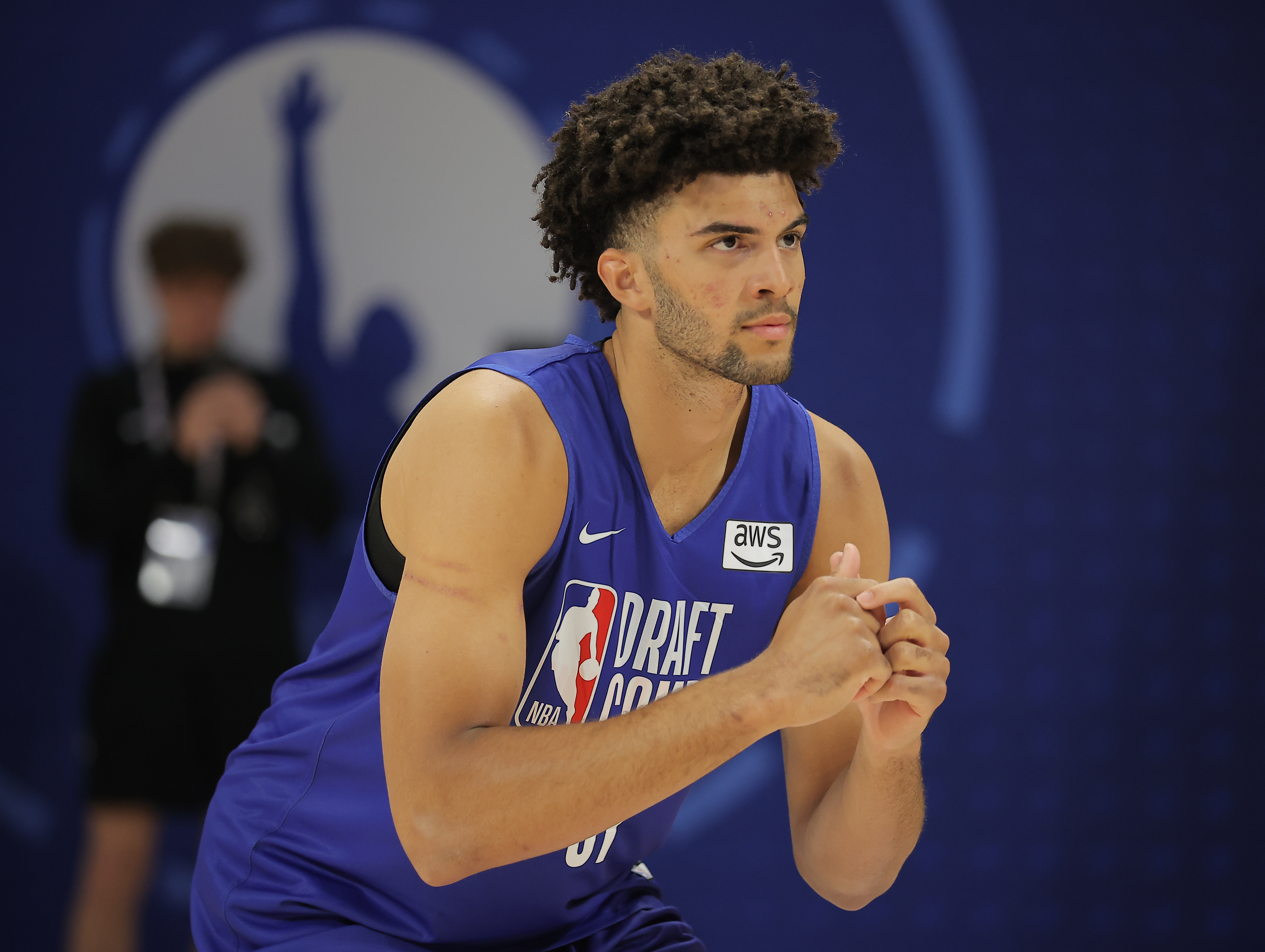 CHICAGO, IL - MAY 12: Cameron Boozer warms up during the 2026 NBA Draft Combine on May 12, 2026 at Wintrust Arena in Chicago, Illinois. NOTE TO USER: User expressly acknowledges and agrees that, by downloading and or using this photograph, User is consenting to the terms and conditions of the Getty Images License Agreement. Mandatory Copyright Notice: Copyright 2026 NBAE (Photo by Melissa Tamez/NBAE via Getty Images)