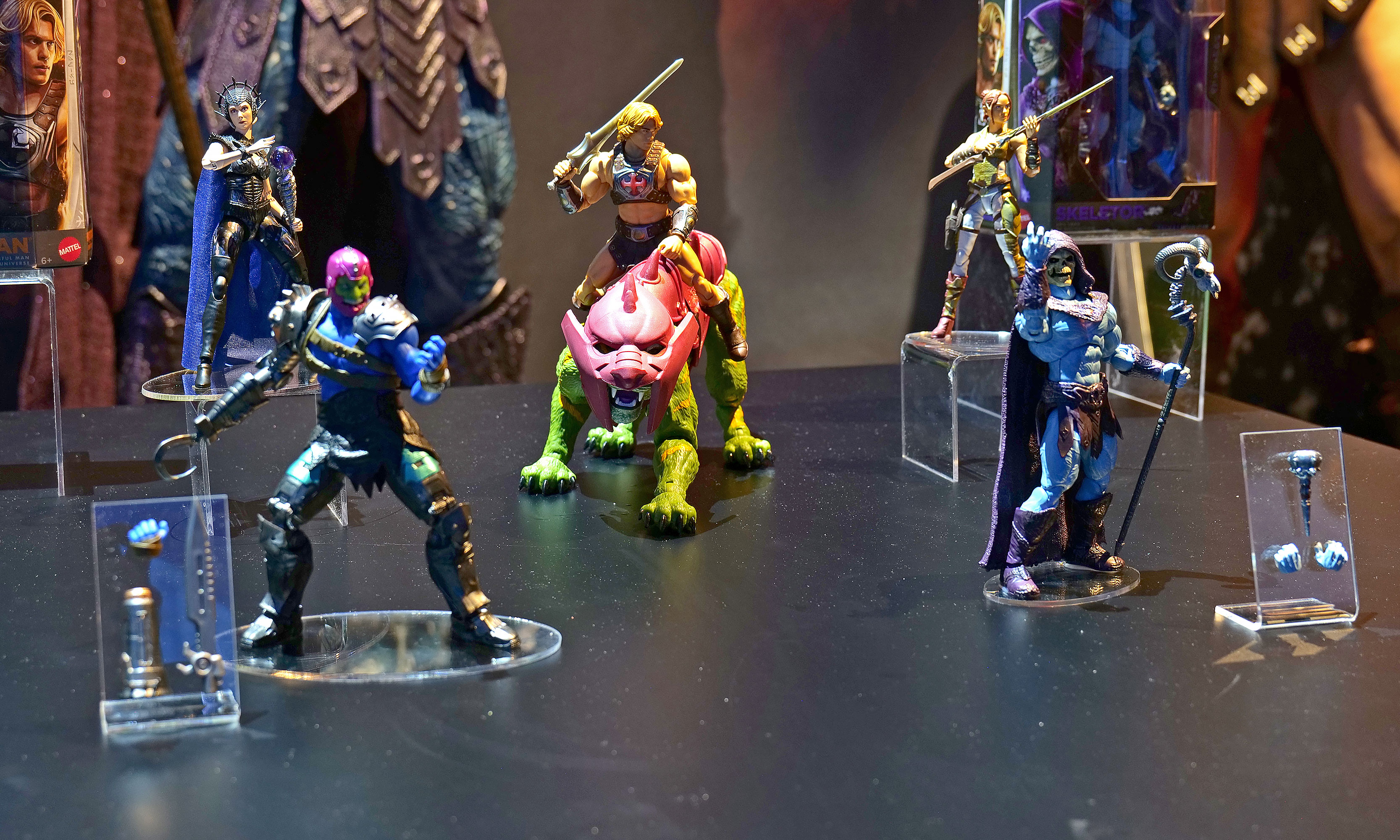 Some upcoming figures from Mattel's line of Masters of the Universe figures. 
