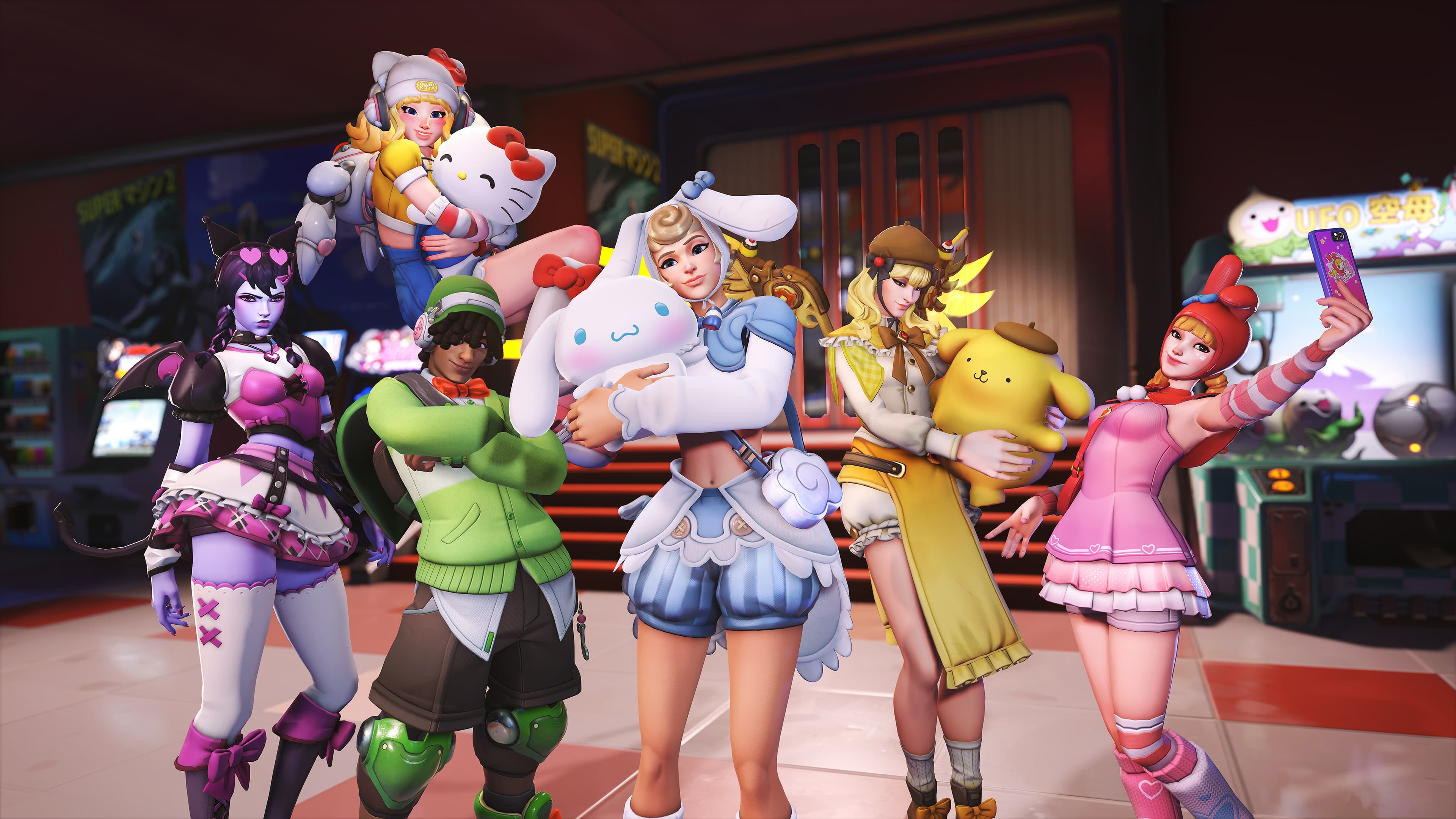 Hello Kitty cosmetics in Overwatch