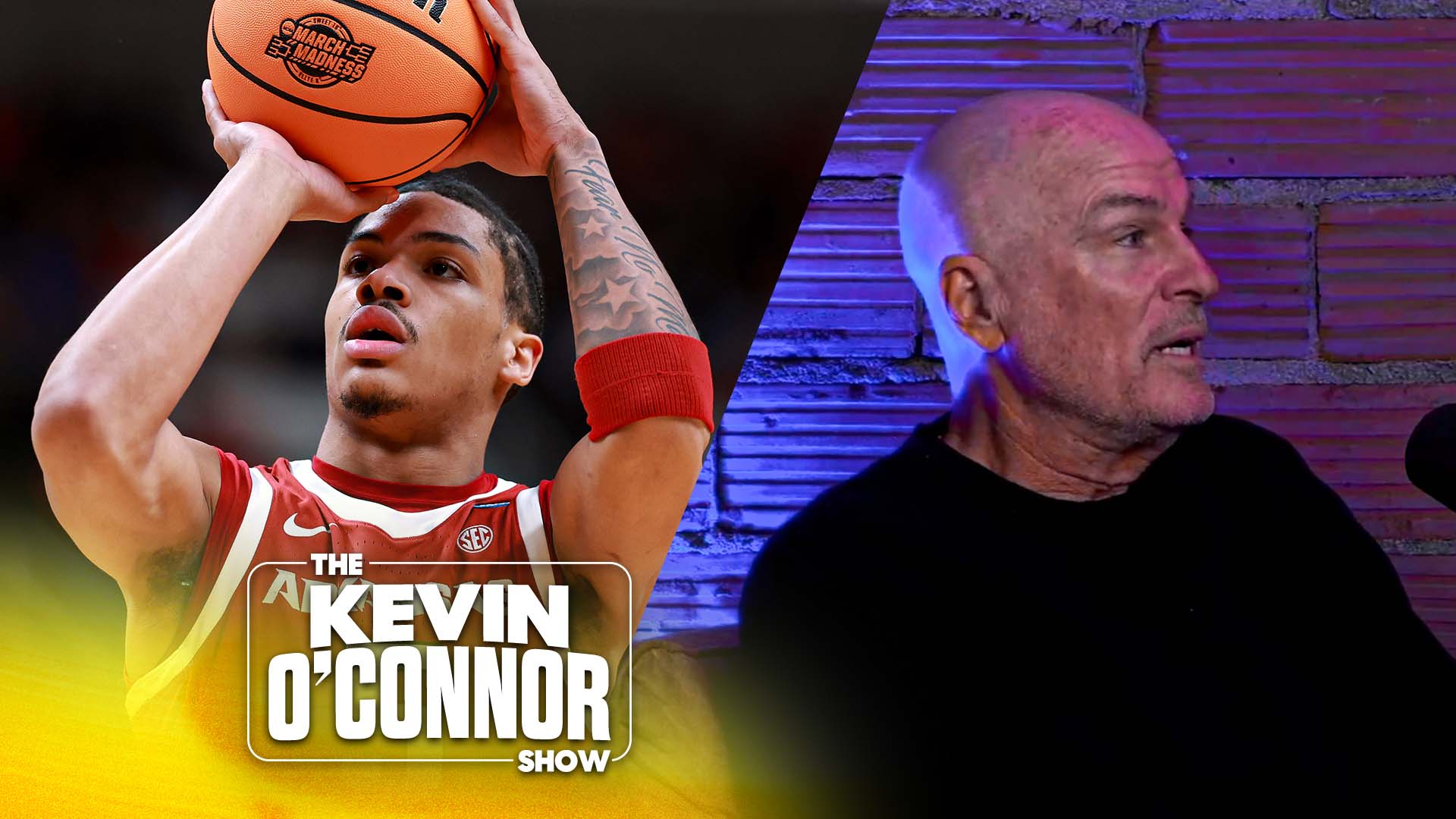 Darius Acuff Jr. #5 of the Arkansas Razorbacks shoots a free throw against the Arizona Wildcats during the first half in the Sweet Sixteen of the 2026 NCAA Men's Basketball Tournament at SAP Center on March 26, 2026 in San Jose, California. (Photo by Ezra Shaw/Getty Images)