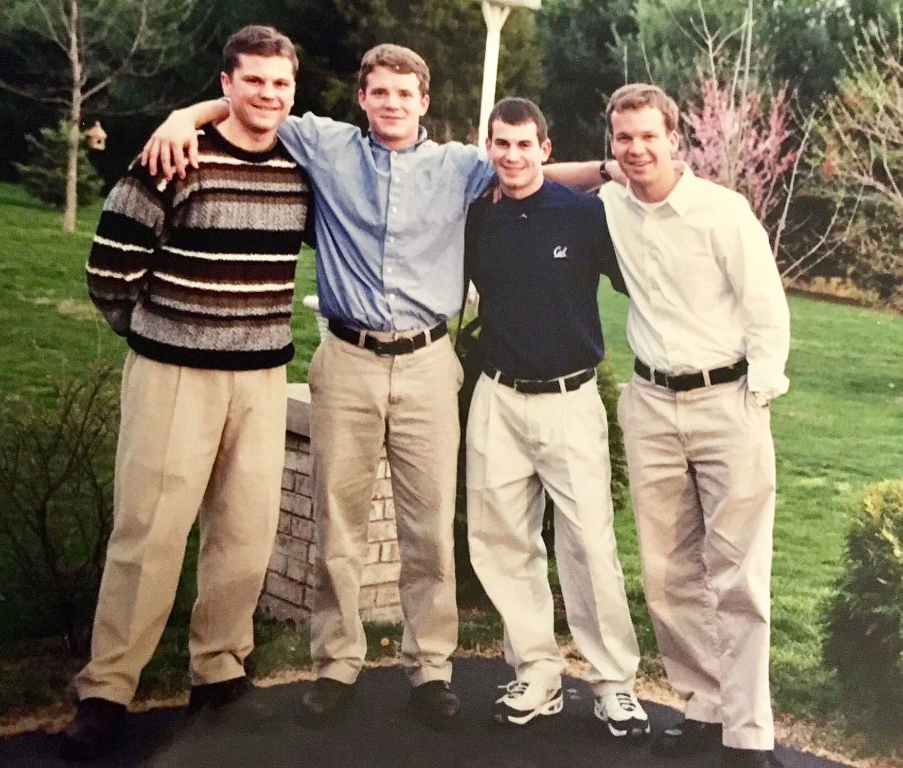 Dan Block, Dusty May, Joe Pasternak and Matthew Babrick on the day Photo is from the day they went to 2000 Final Four to try to schmooze with coaches and get jobs. (Photo credit: Matthew Babrick)